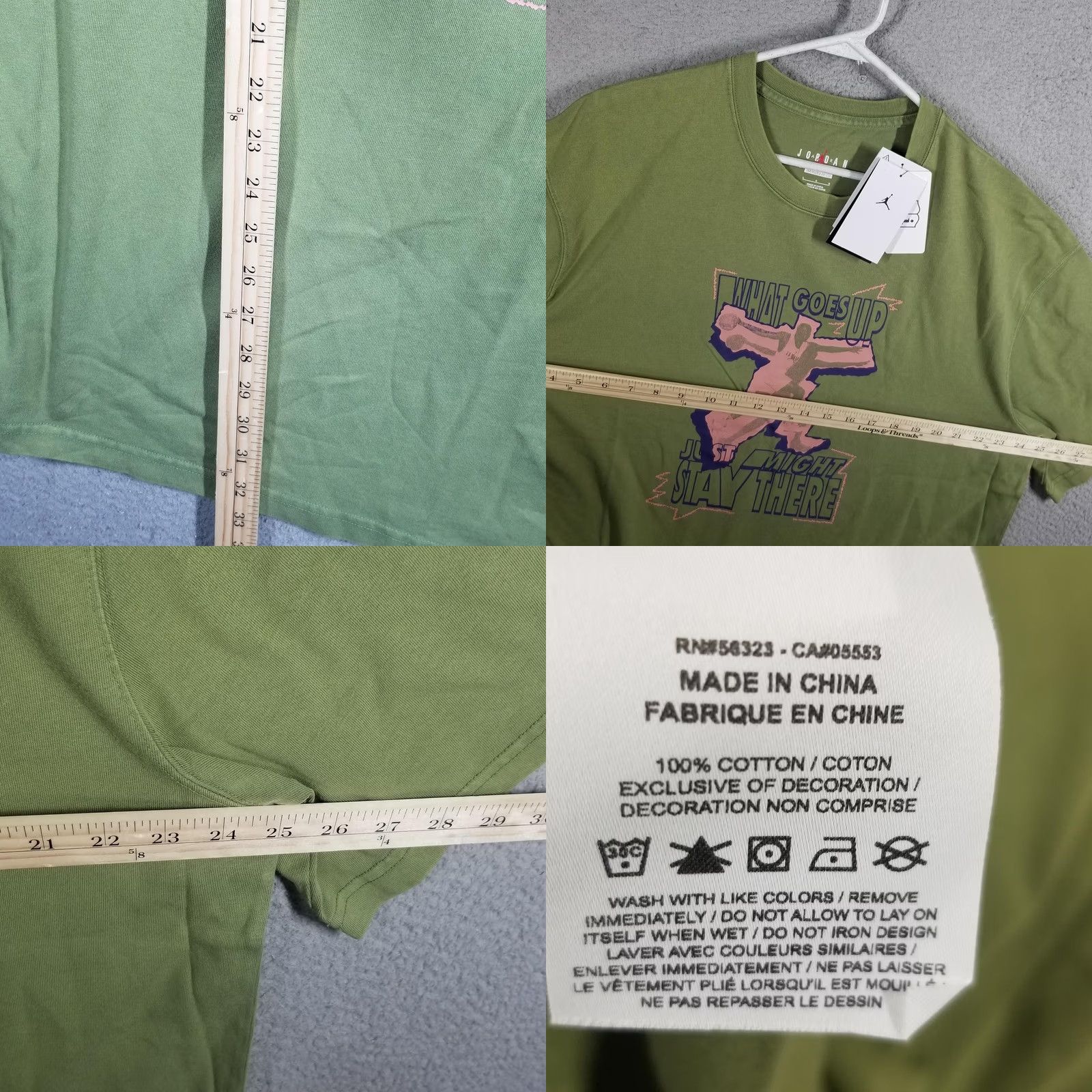 Jordan Brand Jordan Shirt Womens Large Green What Goes Up Oversized Fit FD7208-340 New Size L / US 10 / IT 46 - 8 Thumbnail