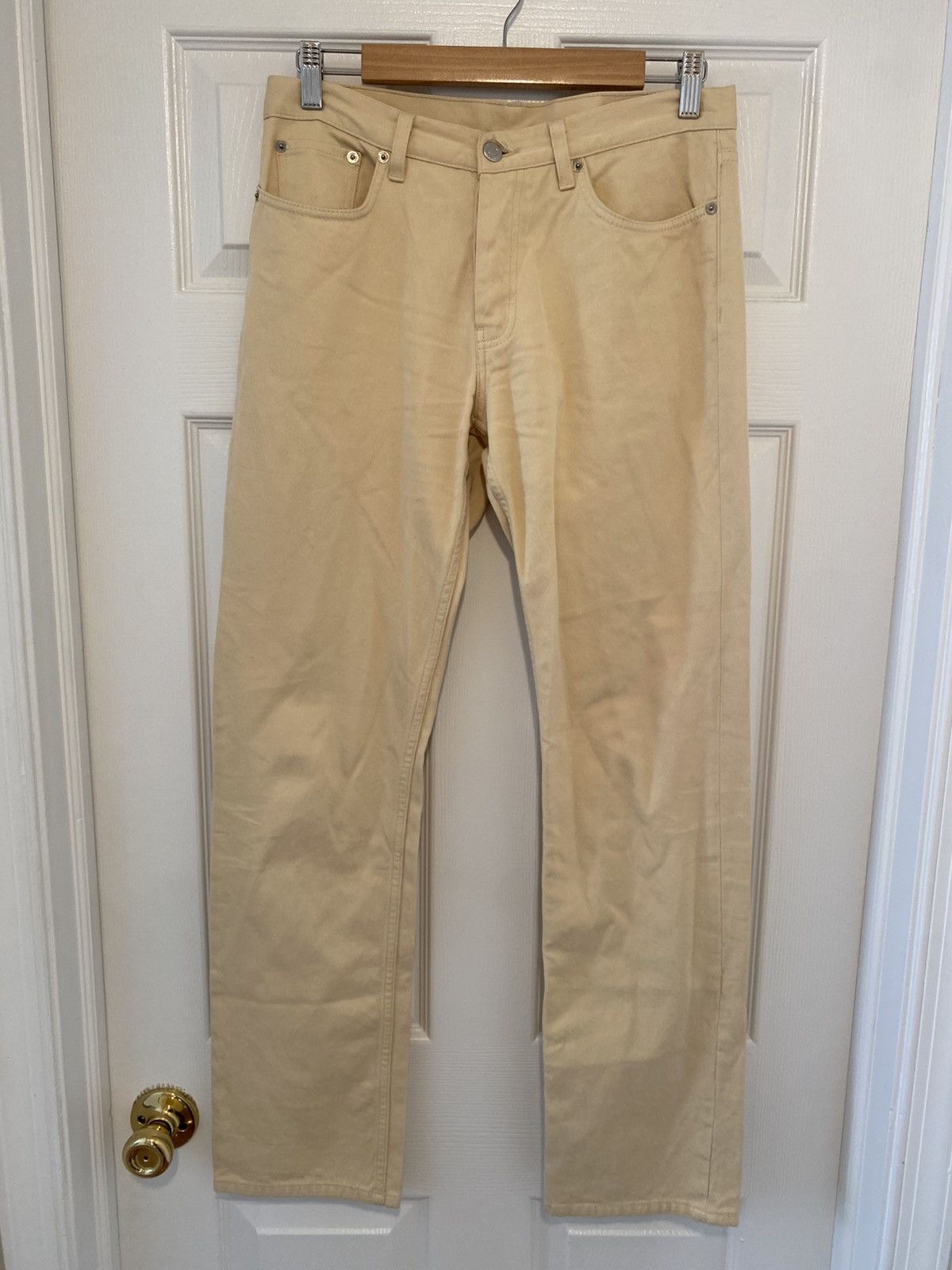 Helmut Lang raw silk boot cut denim Size US 30 / EU 46 - 1 Thumbnail