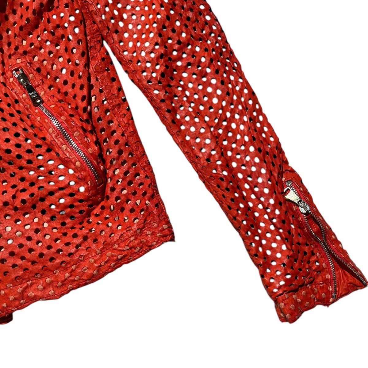 Giorgio Brato Lasercut leather zip moto jacket Size US S / EU 44-46 / 1 - 3 Thumbnail