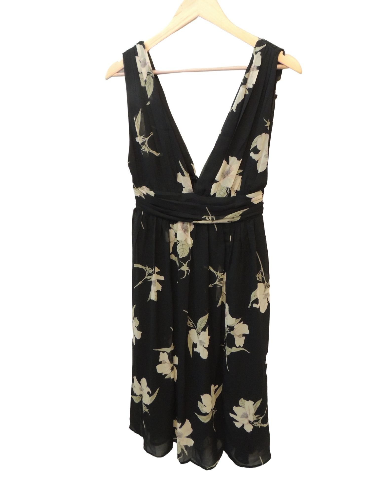 Lulus Lulu's Deep V Neck Floral Flowy Boho dress womens size small Size S / US 4 / IT 40 - 1 Thumbnail