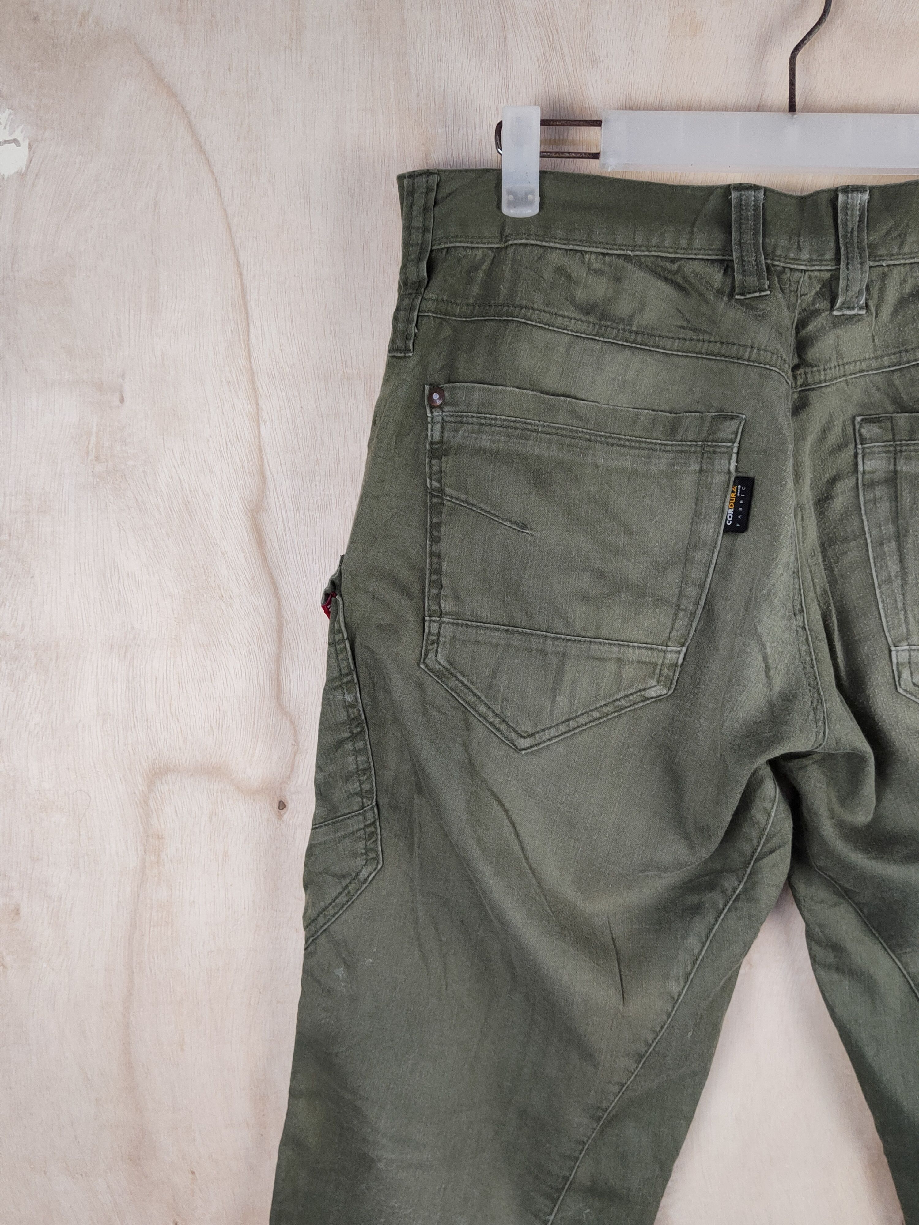 Japanese Brand Burtle Olive Faded Multipocket Tactical Cargo Pants #S2411 Size US 33 - 11 Thumbnail