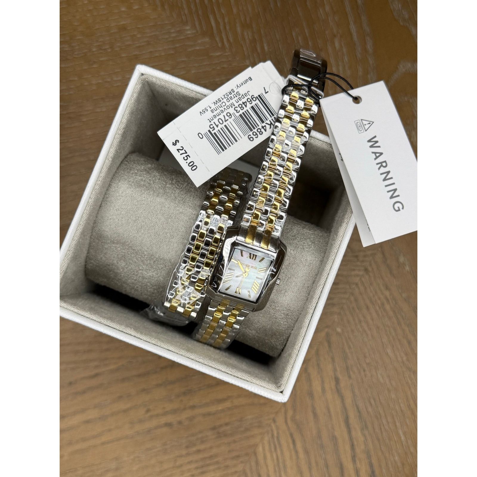 Michael Kors Michael Kors Emery Double Wrap Watch Two Tone Mother of Pear Size ONE SIZE - 6 Thumbnail