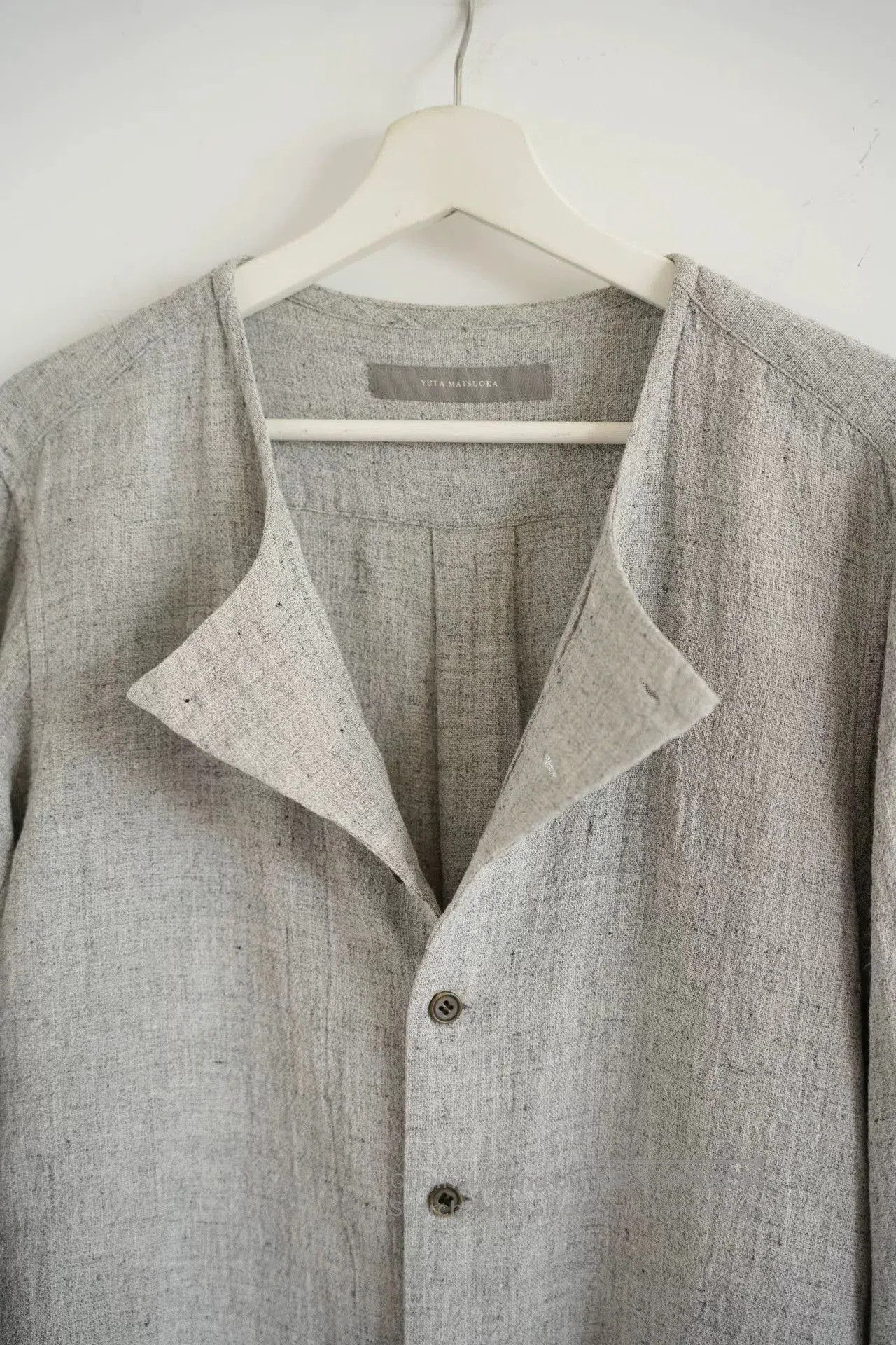 Japanese Brand gray linen button. Size US S / EU 44-46 / 1 - 4 Thumbnail