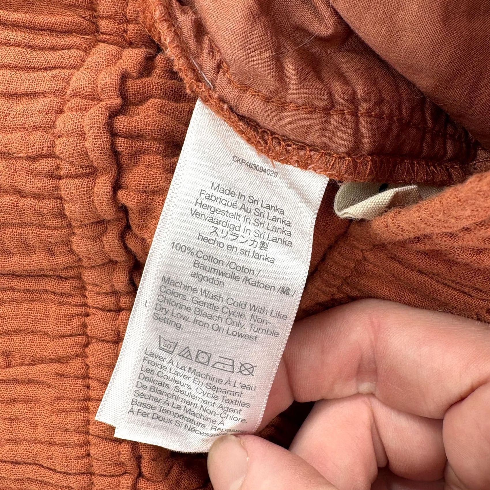 Madewell Madewell Orange Lightspun Pull-On High-Rise Tapered Pants Womens Small Gauze Size 28" / US 6 / IT 42 - 4 Thumbnail