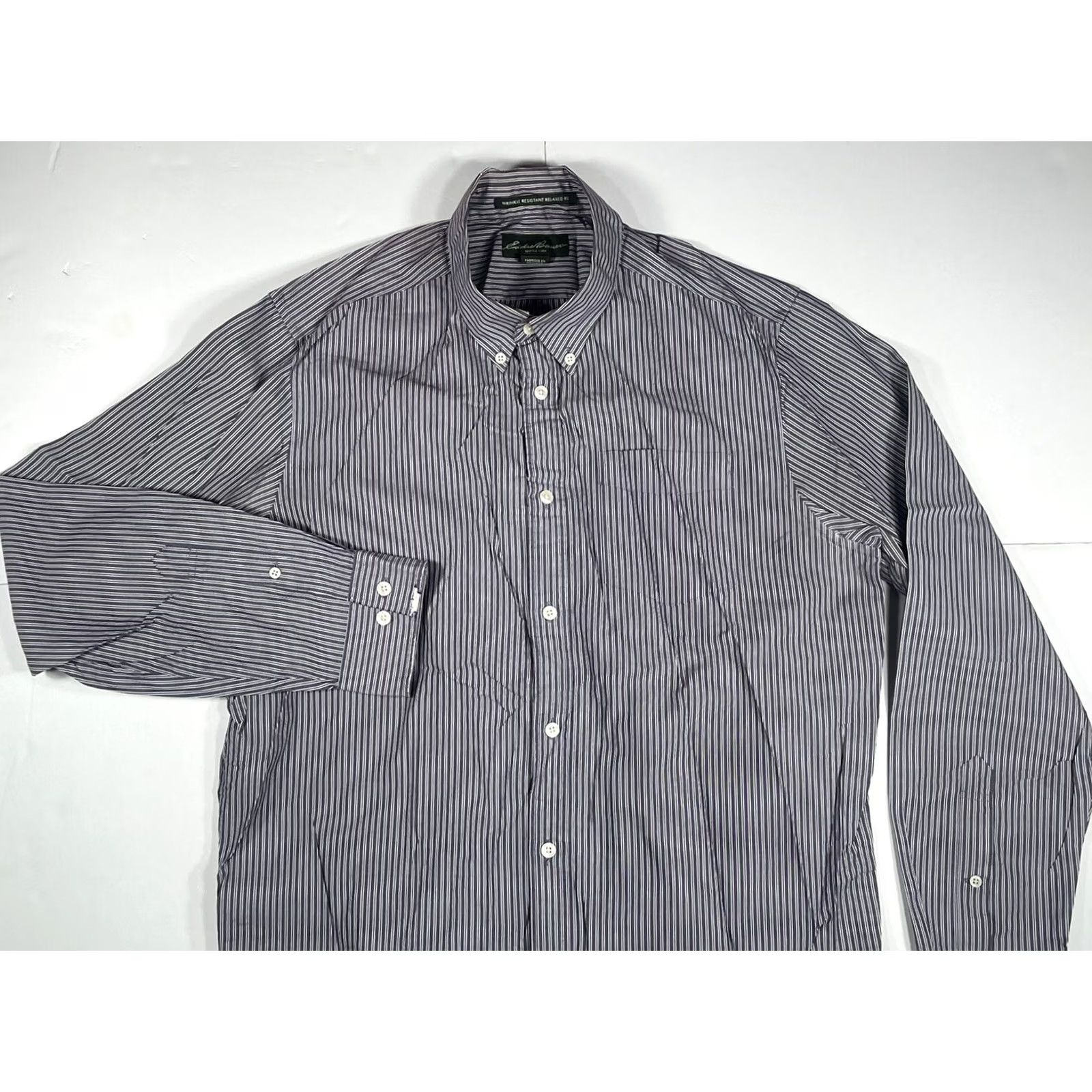 Eddie Bauer Eddie Bauer Shirt Mens Size L Striped Wrinkle Resistant Long Sleeve Button Front Size US L / EU 52-54 / 3 - 2 Thumbnail