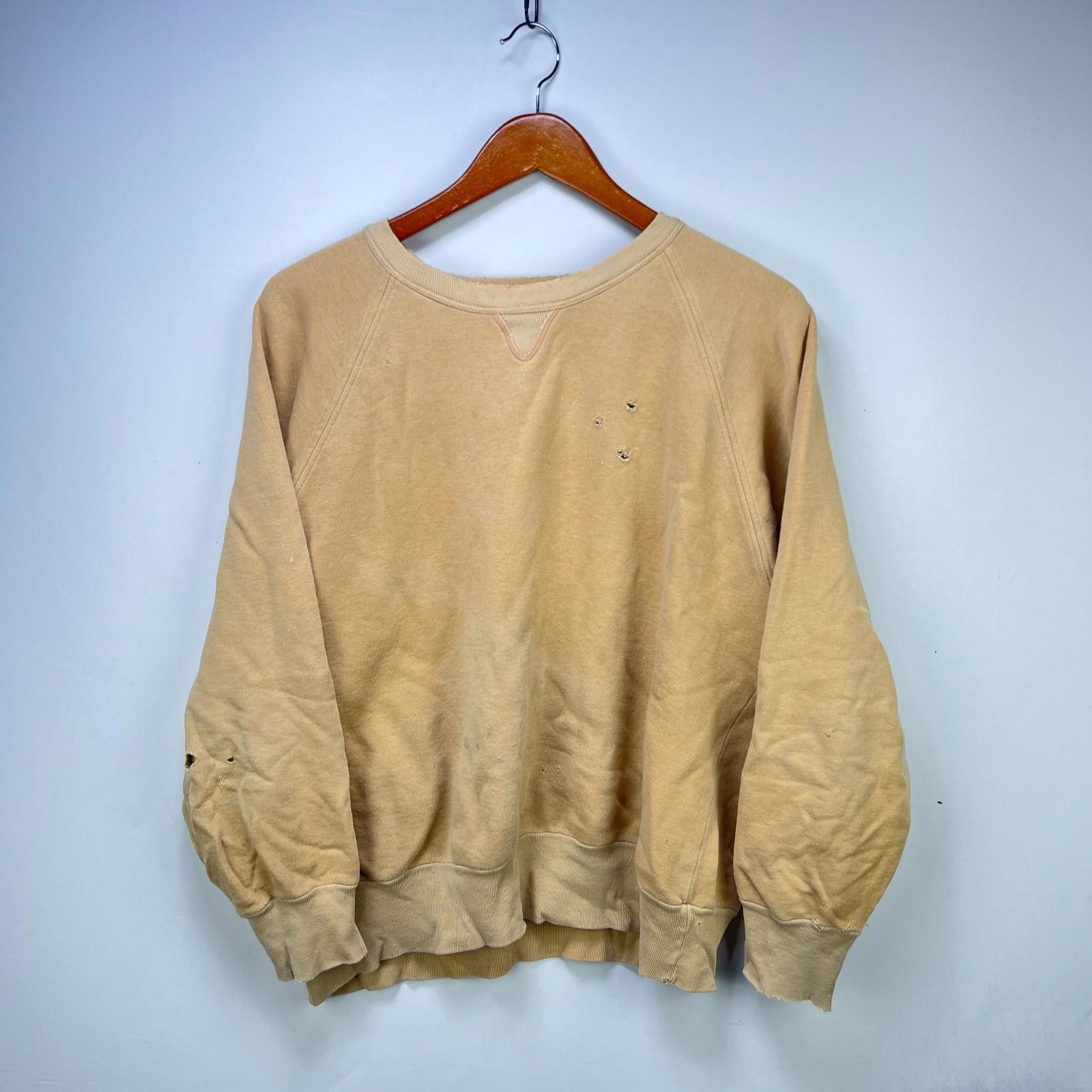 Vintage Vintage 80s Sun Faded Raglan Sweatshirt Medium Thrashed Size US M / EU 48-50 / 2 - 1 Thumbnail