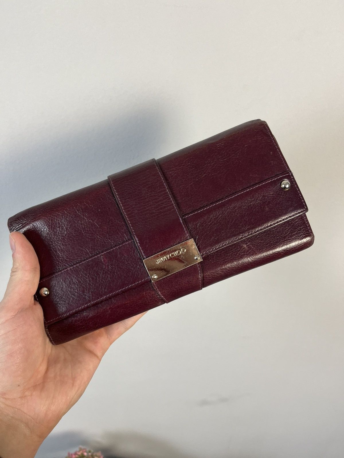Jimmy Choo × Vintage Jimmy Choo Vintage Y2K Leather Long Wallet Bag Size ONE SIZE - 2 Thumbnail
