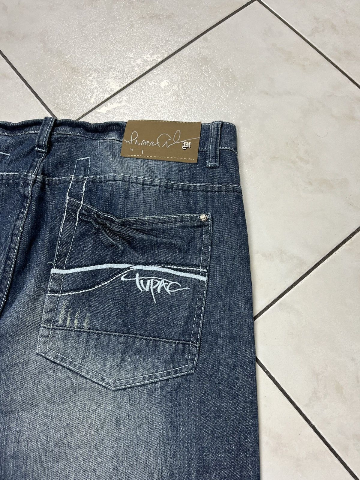 Makaveli × Vintage Vintage Makaveli Tupac 2pac baggy y2k distressed denim jeans Size US 38 / EU 54 - 16 Thumbnail