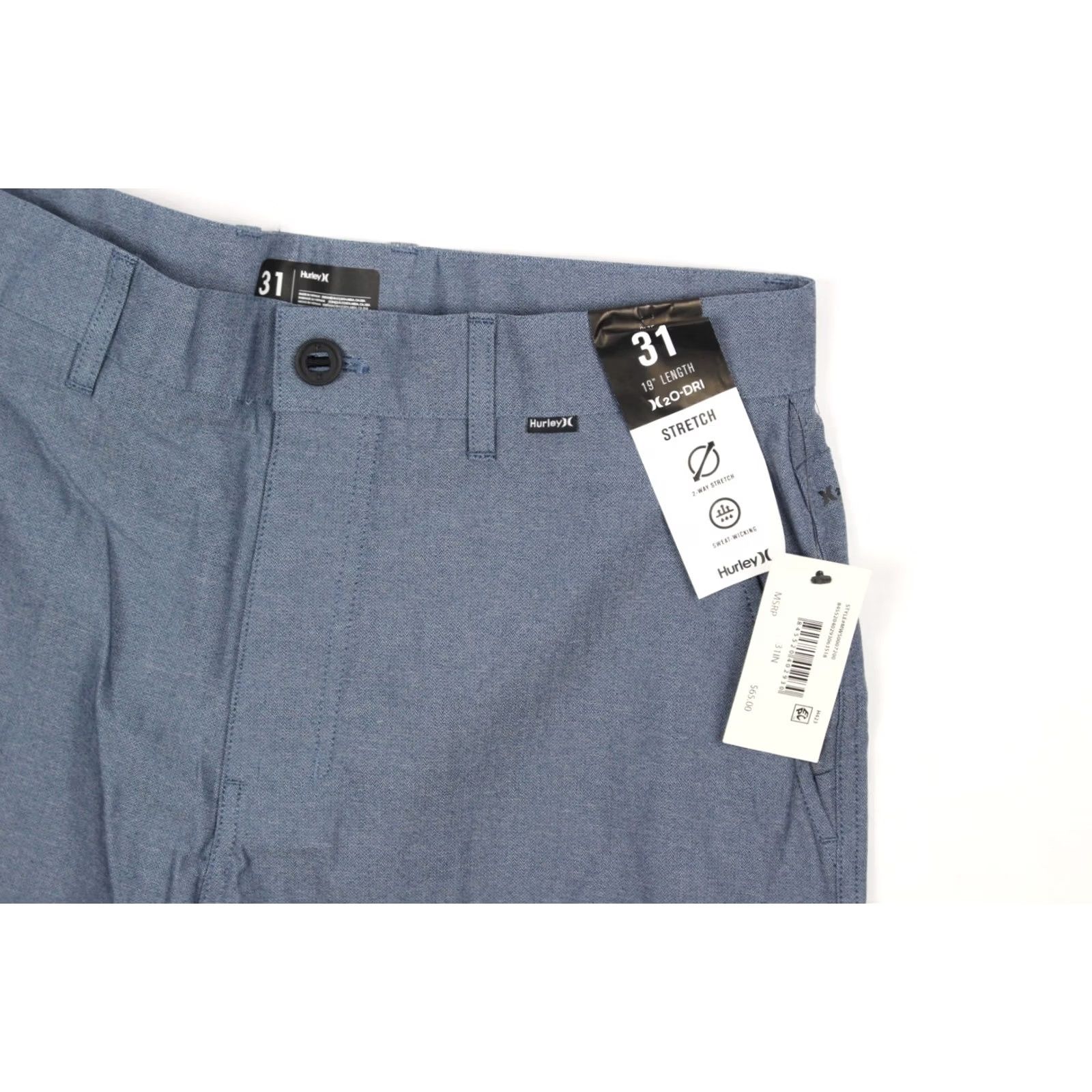 Hurley Hurley Men's H2O-DRI Vapor Chino Shorts 31 x 7" Inseam Medium Blue Size US 31 - 4 Thumbnail