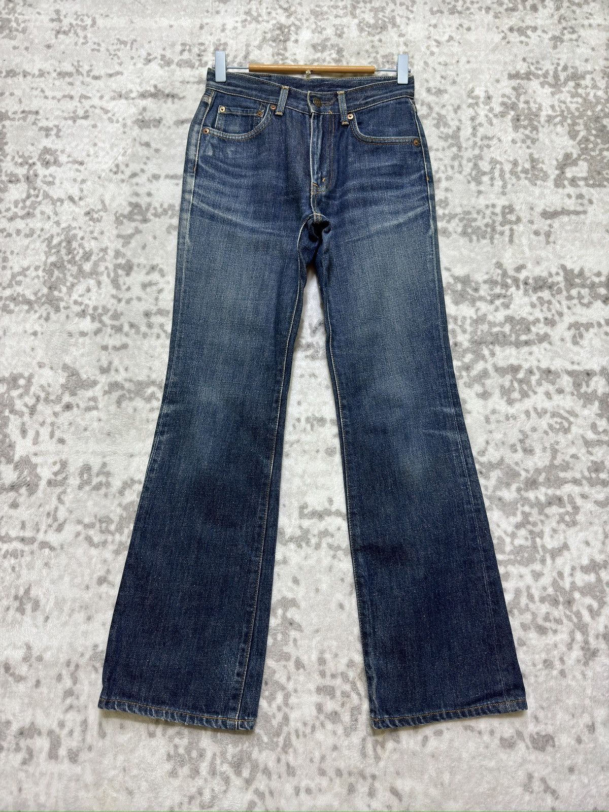 Edwin Vintage Miss Edwin 503 Regular Flare Blue Washed Distressed Size US 26 / EU 42 - 1 Thumbnail