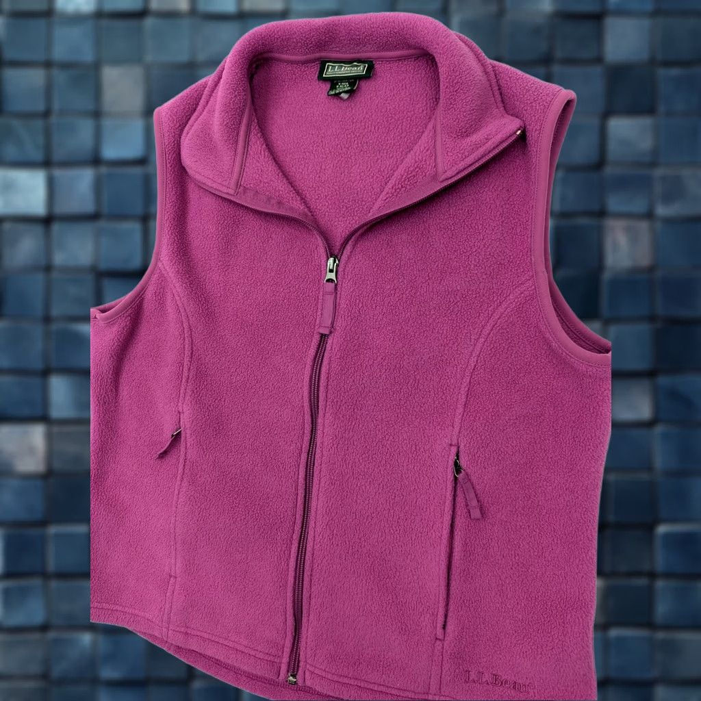 Vintage Columbia Vest Women S-Reg Polartec Fleece Zip Mock Neck Recycled Polyester Berry Purple Outdoor All Seasons Full Zip Pockets Size S / US 4 / IT 40 - 1 Thumbnail