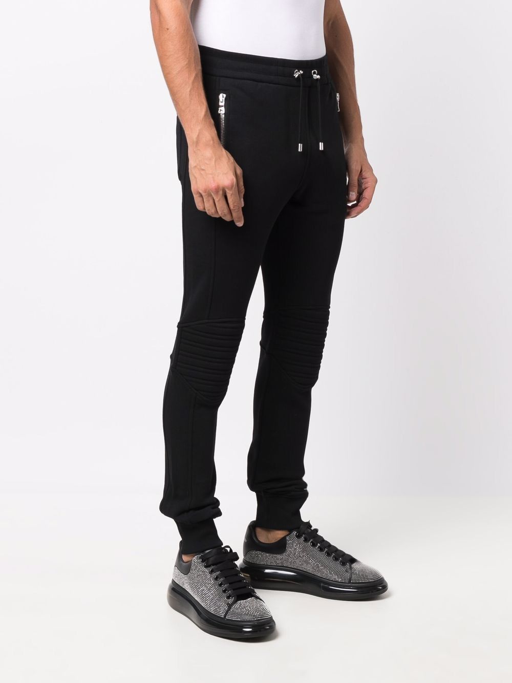 Balmain Balmain Biker Embossed Sweatpants Black Size US 30 / EU 46 - 20 Thumbnail
