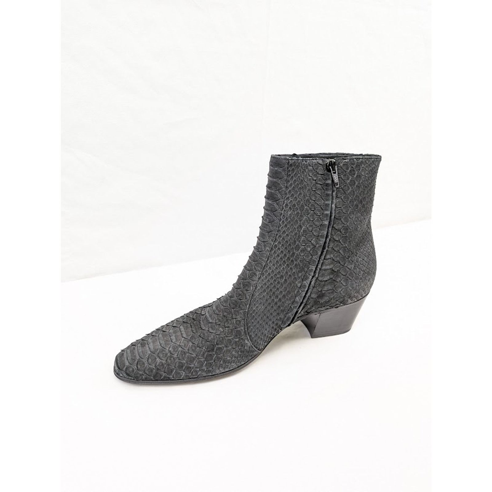 Saint Laurent Paris o1rshd1 Vassili 60 Pitone / Python Boots in Nero Size US 9 / EU 42 - 8 Thumbnail