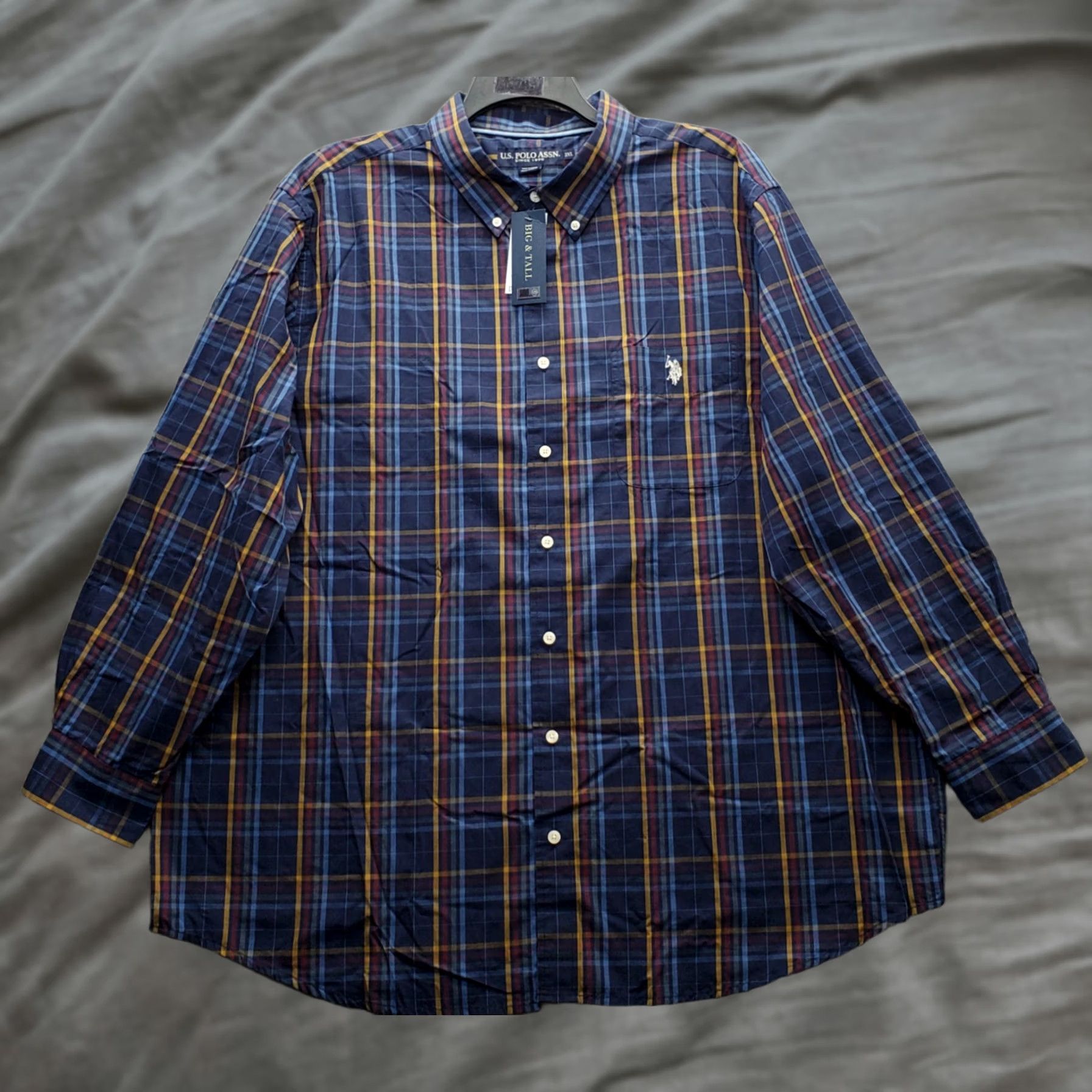 Vintage US Polo Assn. Button-Down Shirt Mens 2XL Multi Plaid Classic Fit Pony Logo Collar Shirt Size US XXL / EU 58 / 5 - 1 Thumbnail