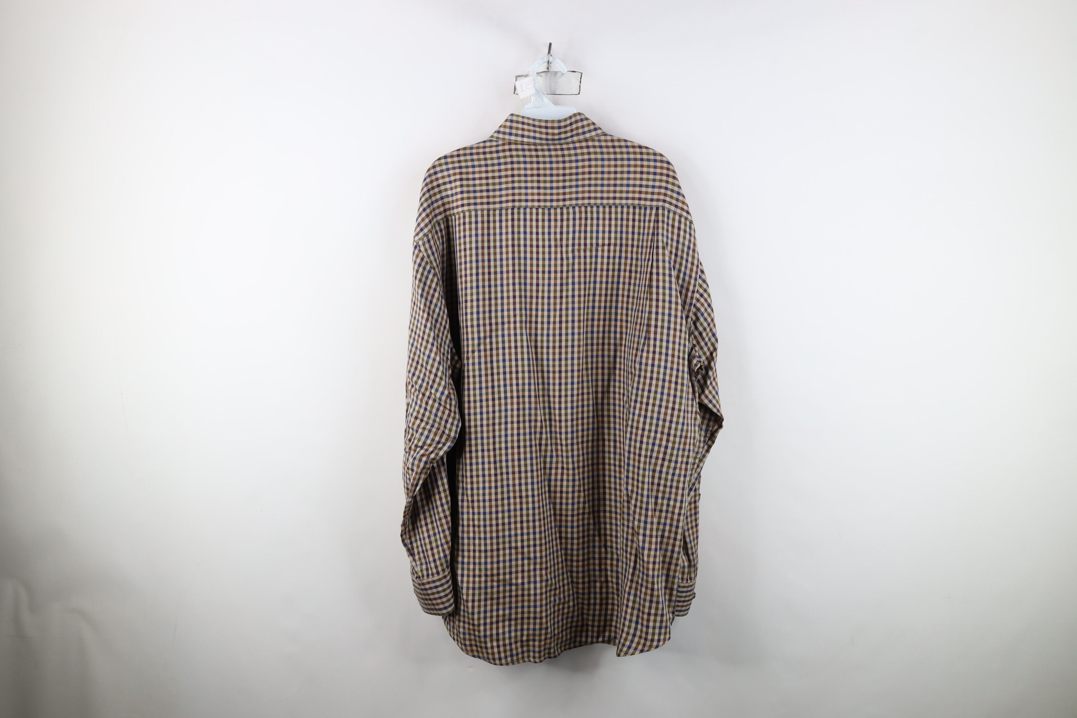 Orvis Vintage Orvis Silk Wool Blend Collared Button Shirt Plaid Size US XL / EU 56 / 4 - 12 Thumbnail
