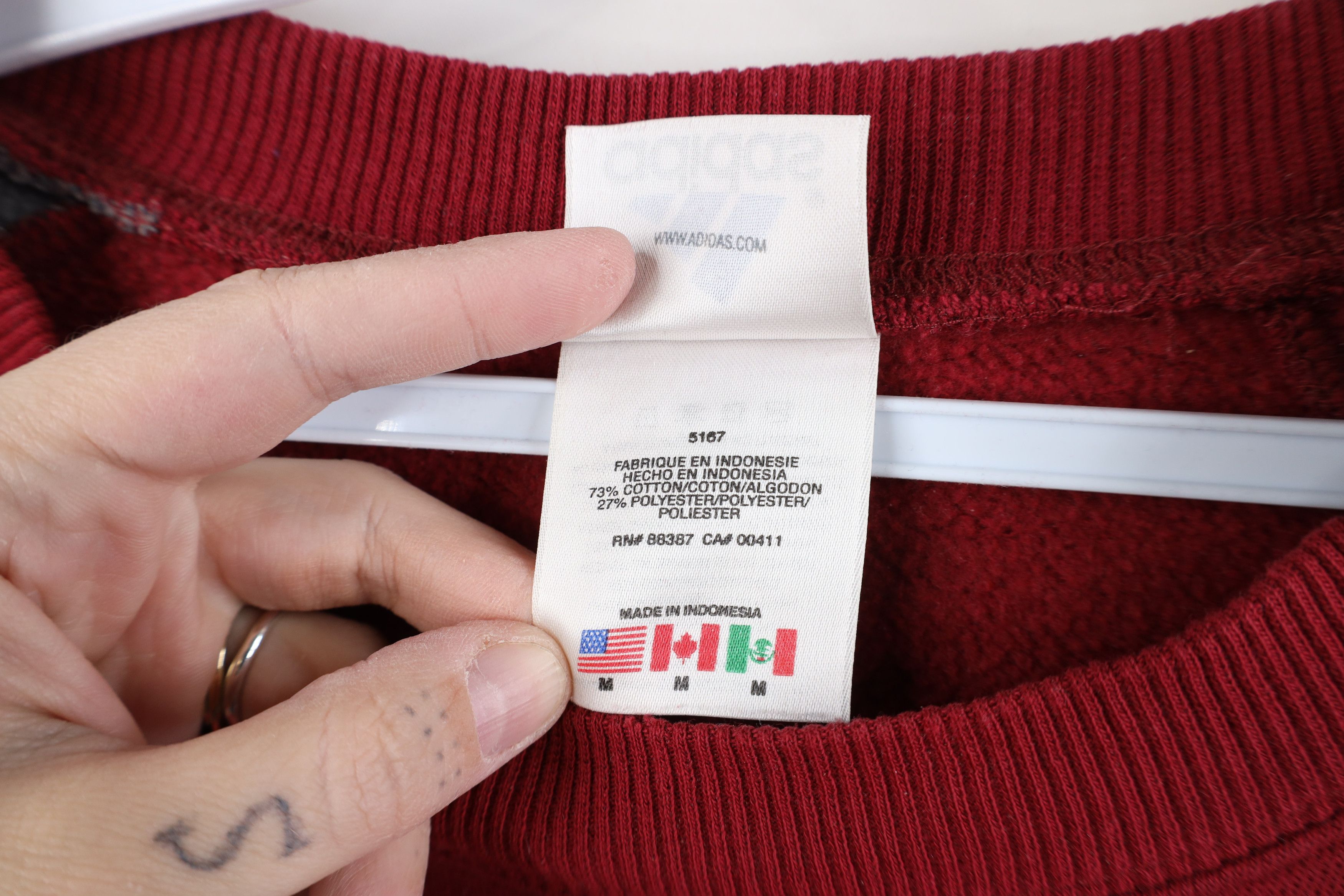 Adidas Vintage 90s Y2K Adidas Spell Out Crewneck Sweatshirt Red Size US M / EU 48-50 / 2 - 12 Thumbnail