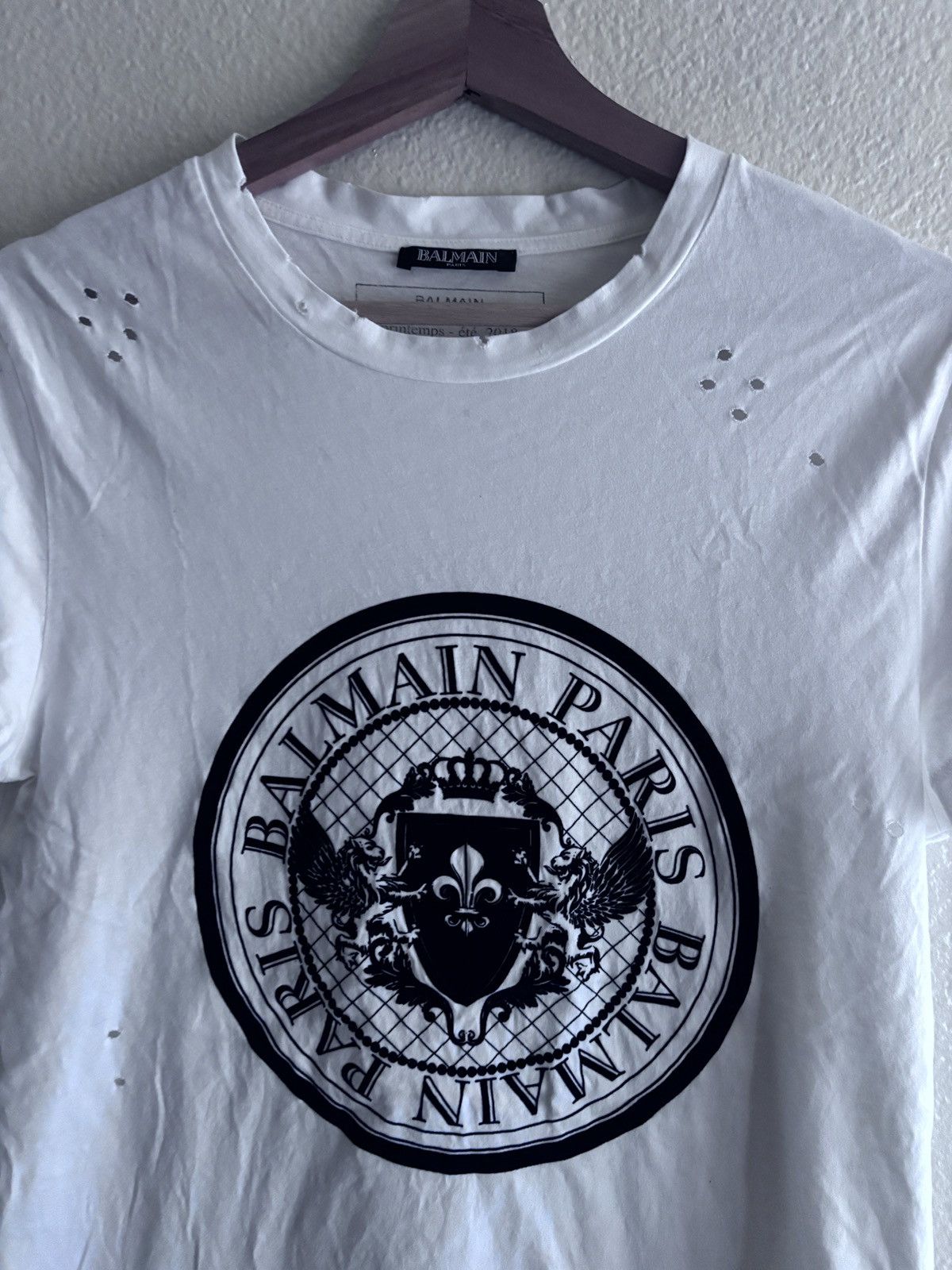 Balmain ss18 Balmain distressed shirt Size US M / EU 48-50 / 2 - 2 Thumbnail