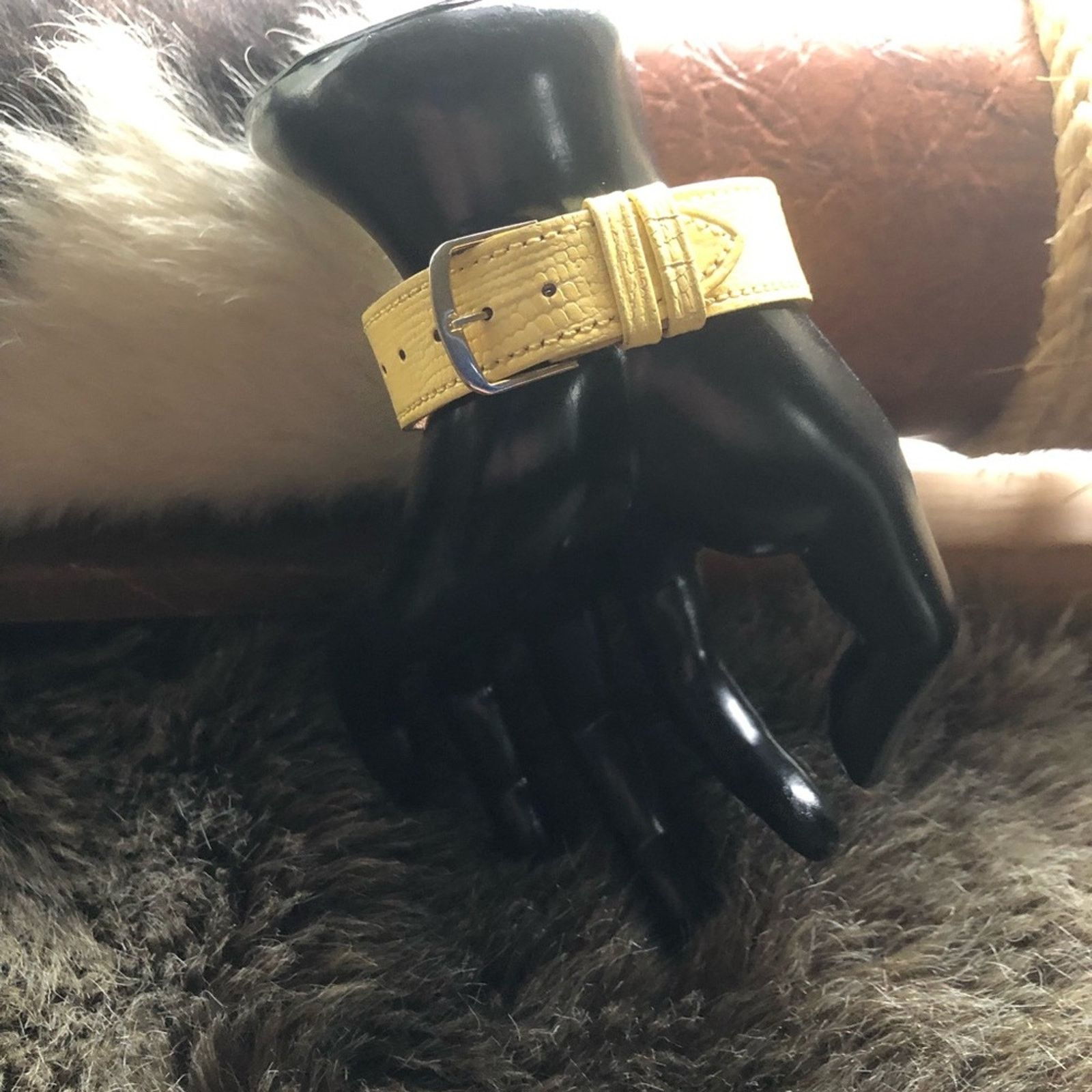 Vintage Vintage 80s ladies Cheval lemon rivoli leather band wat Size ONE SIZE - 7 Thumbnail