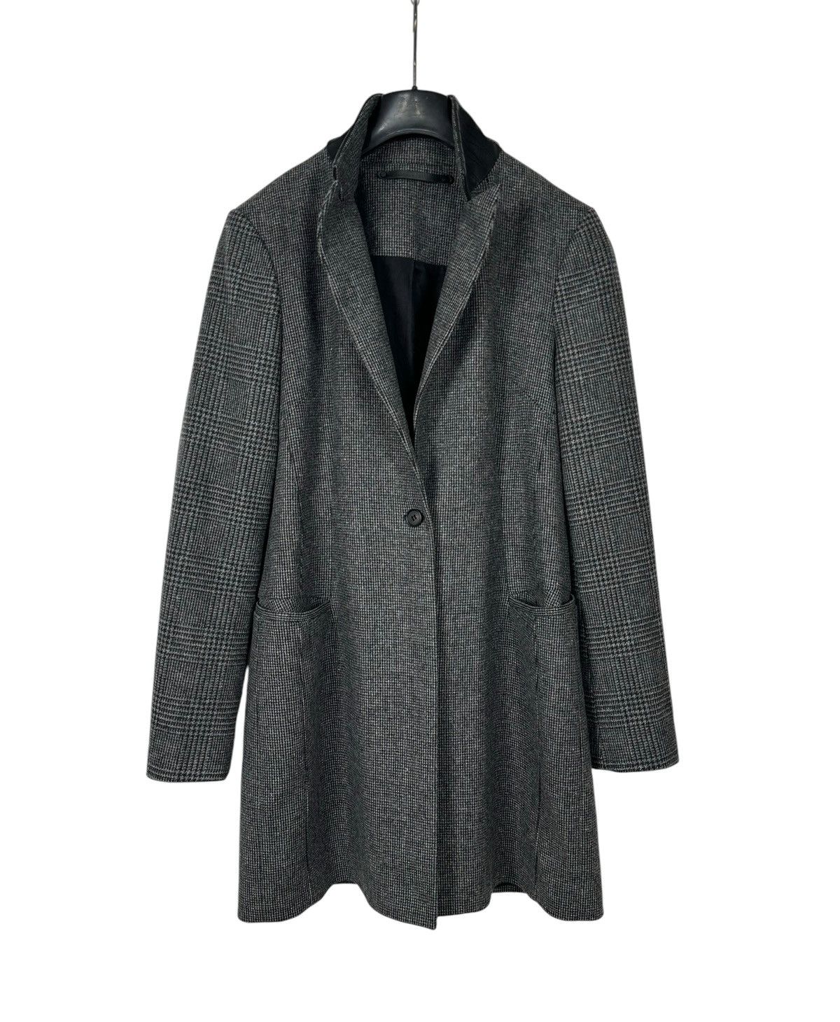 Allsaints All Saints Wool Coat 1 Button Plaid Sleeves size US6 EU38 Size M / US 6-8 / IT 42-44 - 11 Thumbnail
