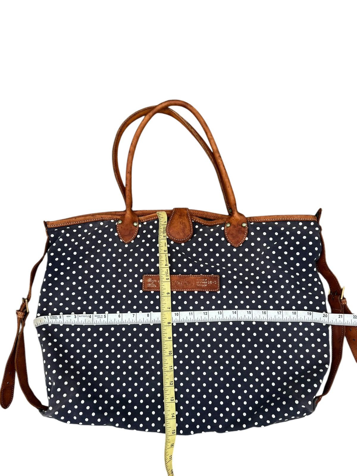 Felisi Vintage FELISI Sun Faded Canvas Leather Tote Bag Size ONE SIZE - 25 Thumbnail