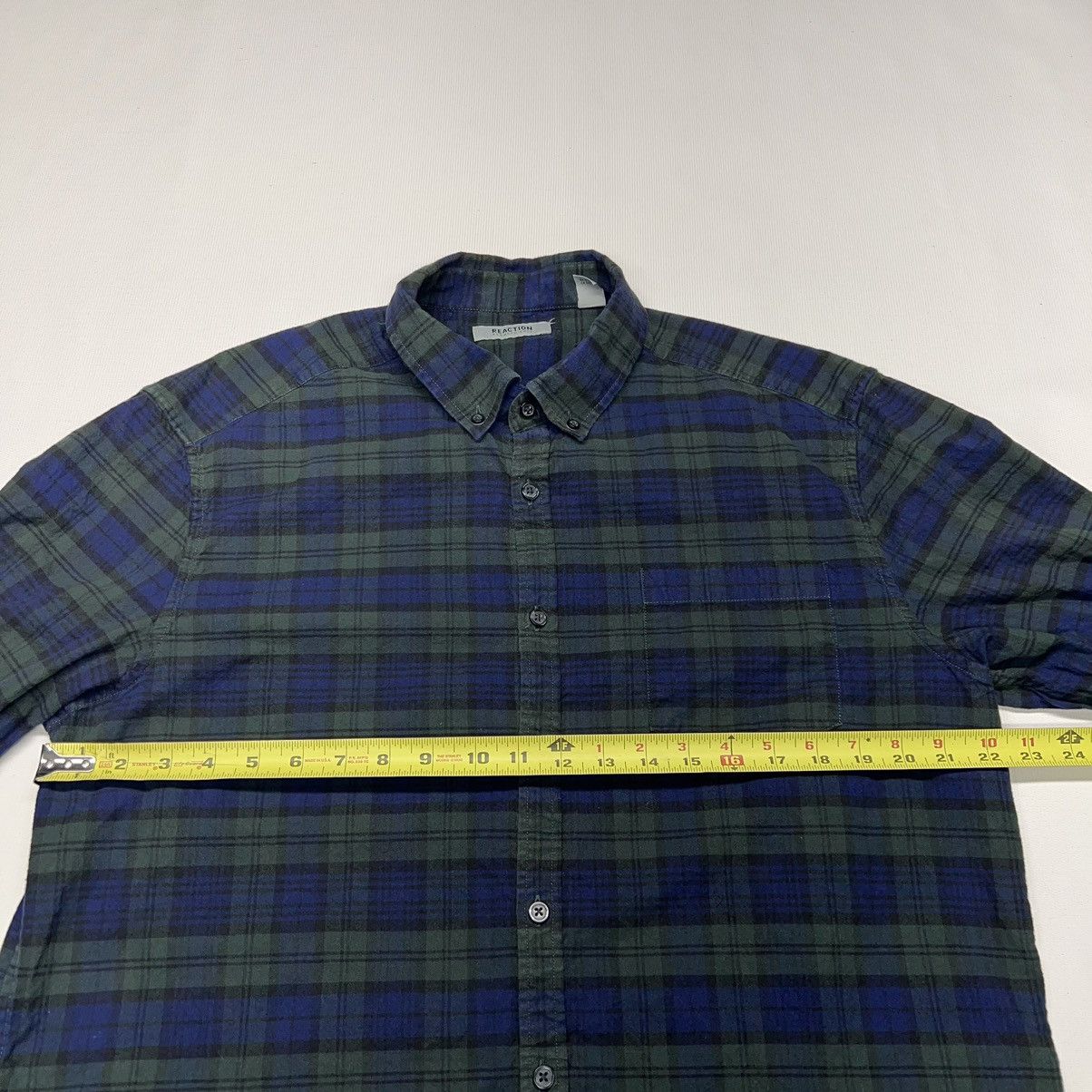 Kenneth Cole Kenneth Cole Reaction Flannel Shirt Button Down Green Blue Size US XL / EU 56 / 4 - 16 Thumbnail