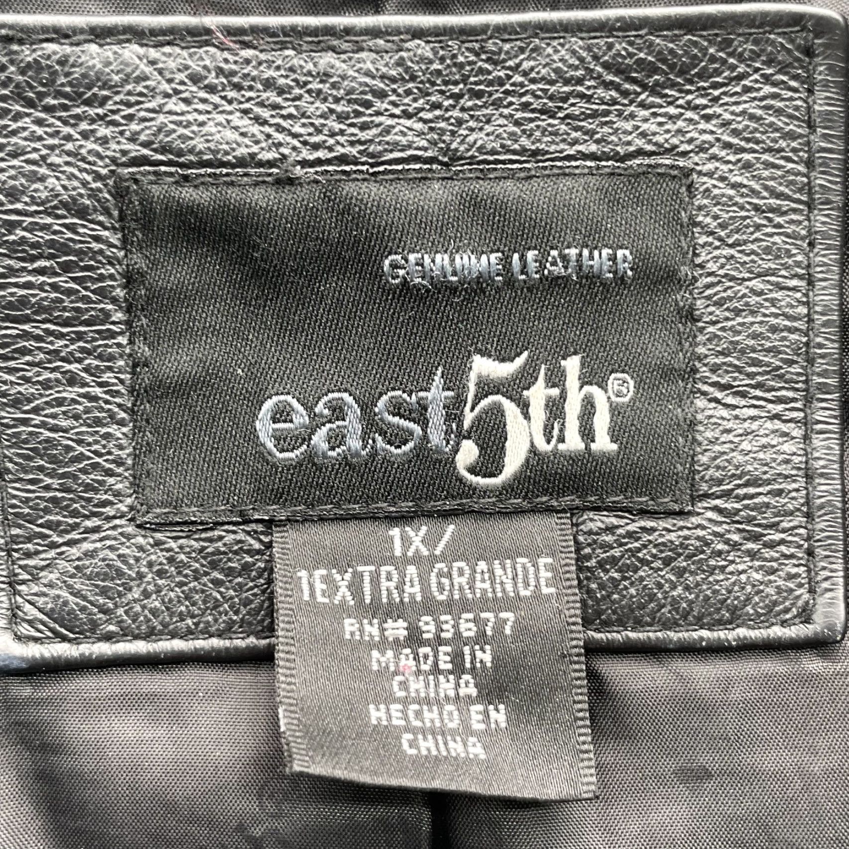 Vintage East 5th Leather Jacket Womens 1x Zip Up 90s Classic Moto Chic Streetwear Biker Size XL / US 12-14 / IT 48-50 - 3 Thumbnail