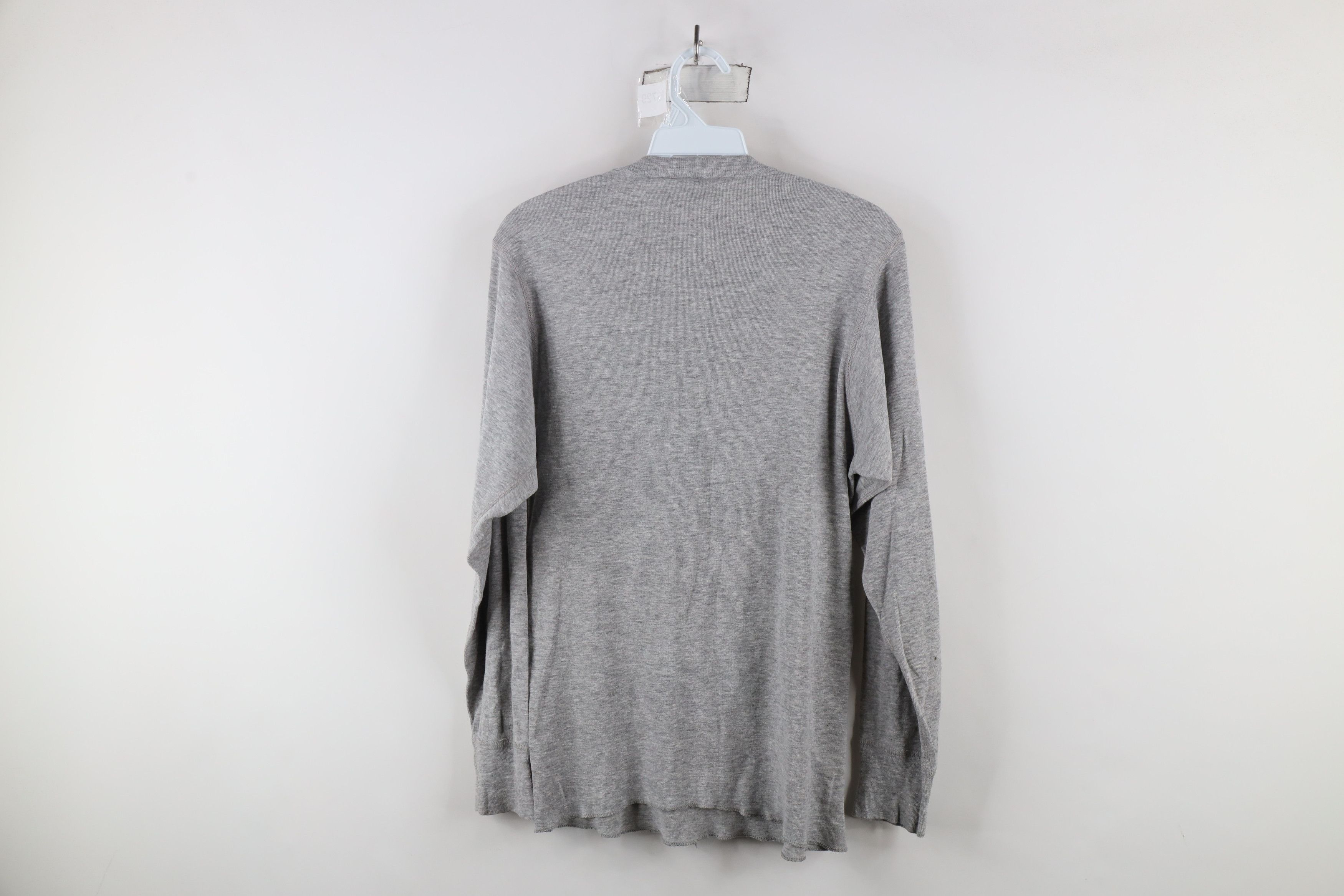 Vintage Vintage 90s Streetwear Blank Thermal Knit T-Shirt Gray USA Size US L / EU 52-54 / 3 - 9 Thumbnail
