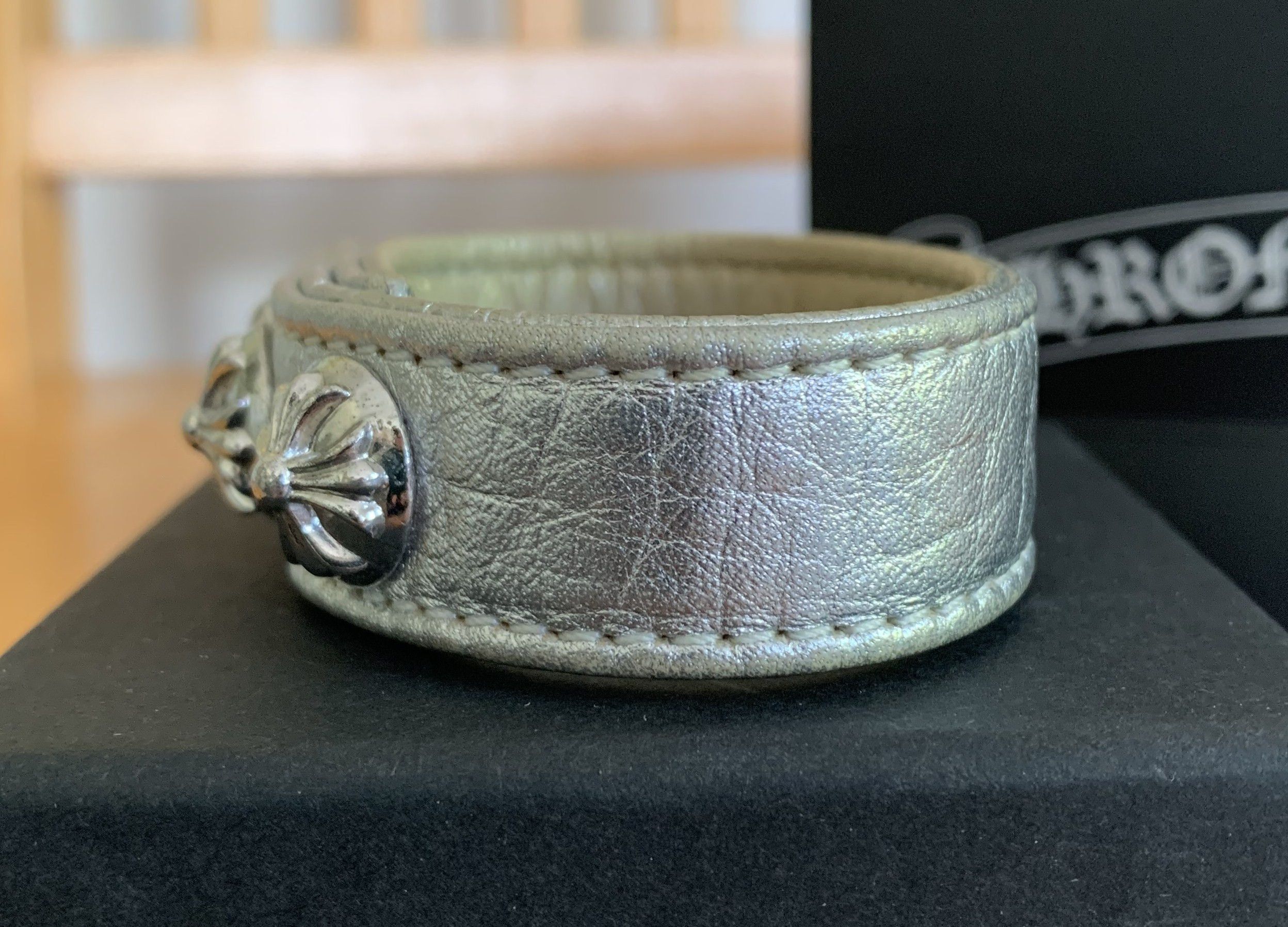 Chrome Hearts Chrome Hearts Adjustable Leather Silver Snap Bracelet Size ONE SIZE - 3 Thumbnail