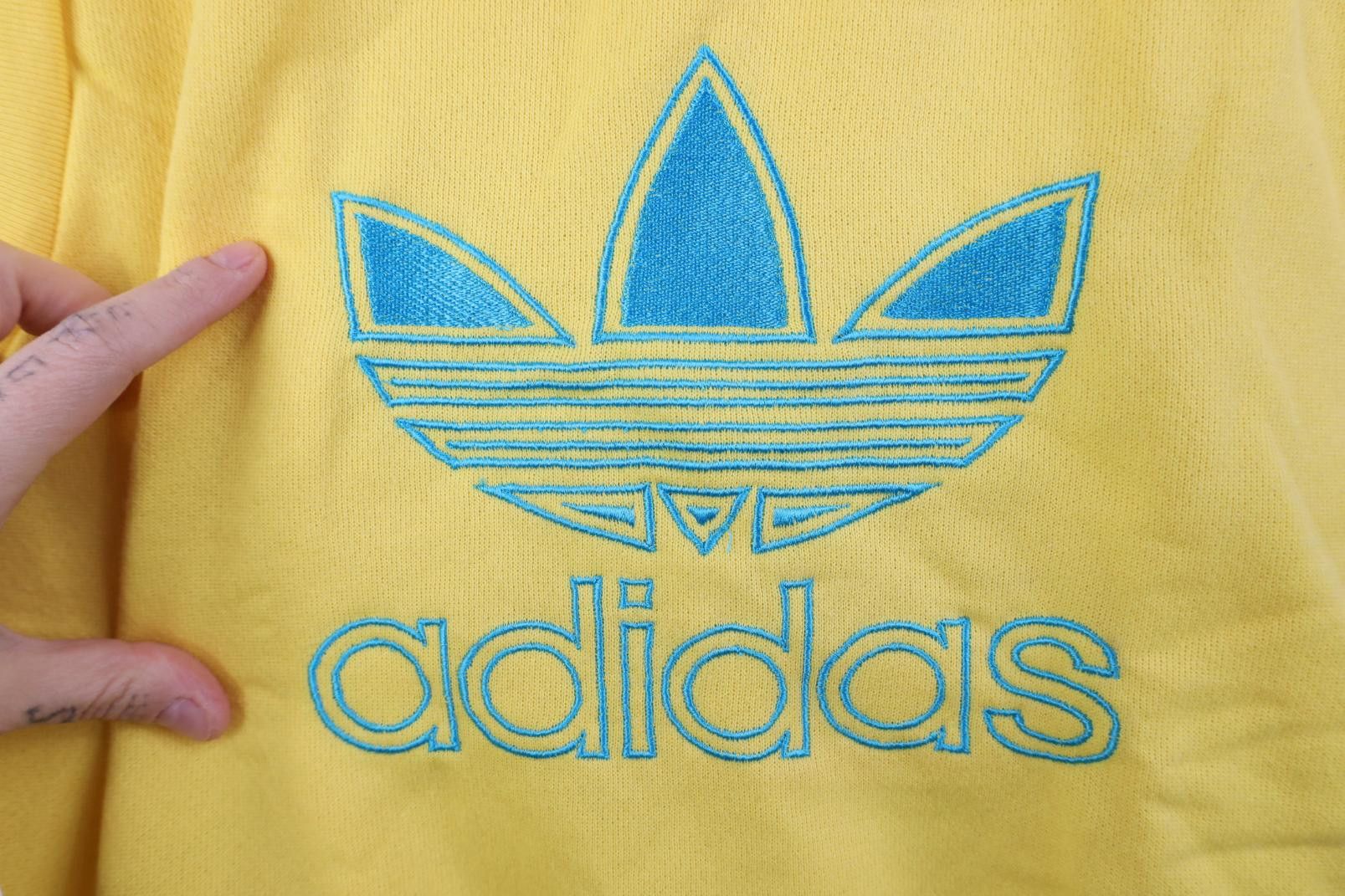 Adidas Deadstock Vintage 80s Adidas Sweatshirt Vest USA Yellow Size US S / EU 44-46 / 1 - 4 Thumbnail