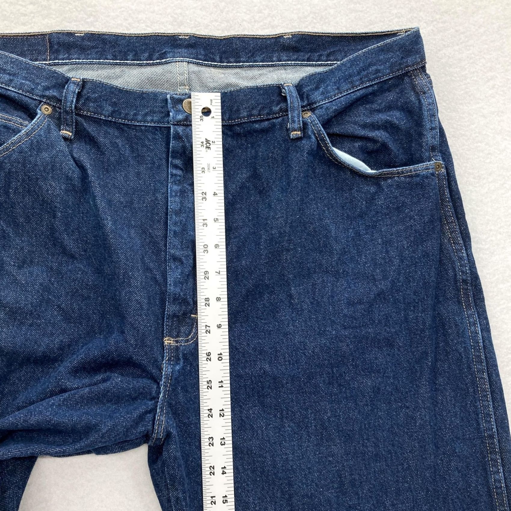 Wrangler Wrangler Jeans Mens 40x30 Five Star Regular Fit Straight Leg Denim Workwear Blue 5-Pocket Zip Fly Mens Jeans Regular Fit Size US 40 / EU 56 - 7 Thumbnail