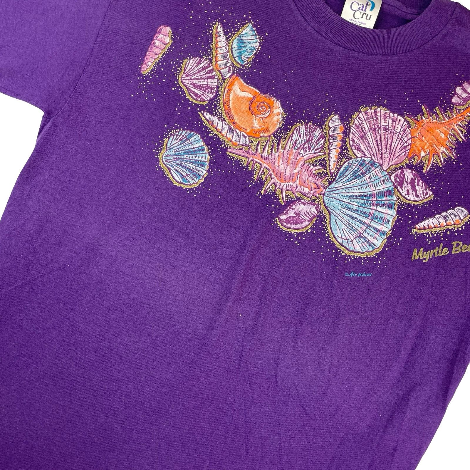 Other VTG Myrtyle Beach Single Stitch S/S Crewneck T-Shirt Purple Size US L / EU 52-54 / 3 - 8 Thumbnail