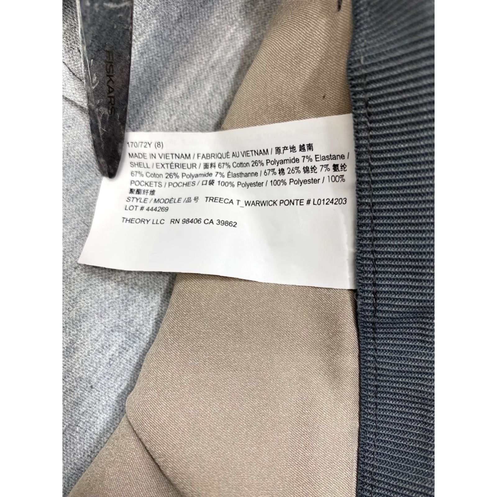 Theory Womens Theory Dress Pants Gray 8 Regular Pants Women Dress Pants Gray Theory 8 Womens Size 30" / US 8 / IT 44 - 4 Thumbnail