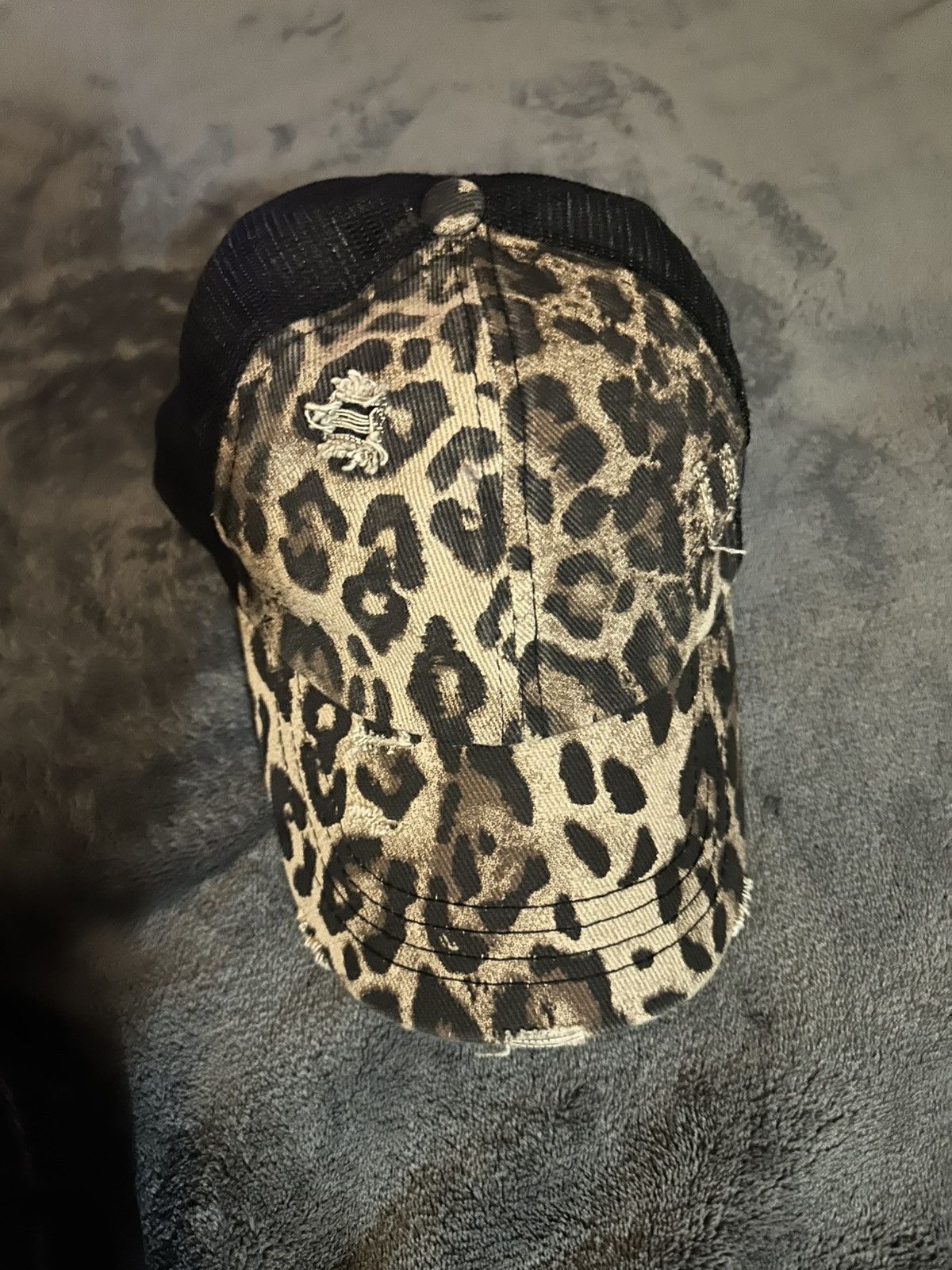 Vintage Black cheetah hat Size ONE SIZE - 1 Thumbnail