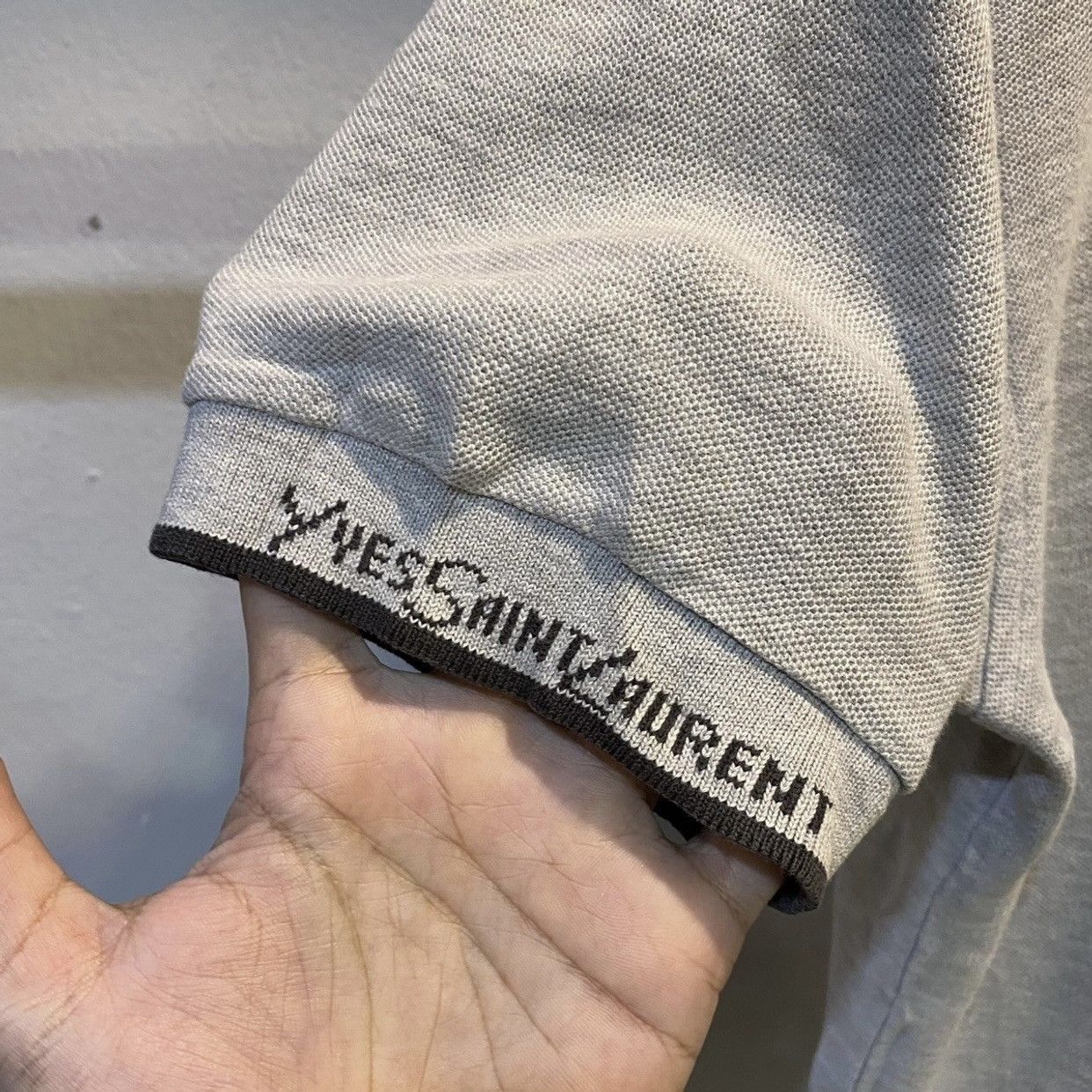 Yves Saint Laurent Vtg YSL Yves Saint Laurent Pour Homme Polo Tee Size US M / EU 48-50 / 2 - 3 Thumbnail
