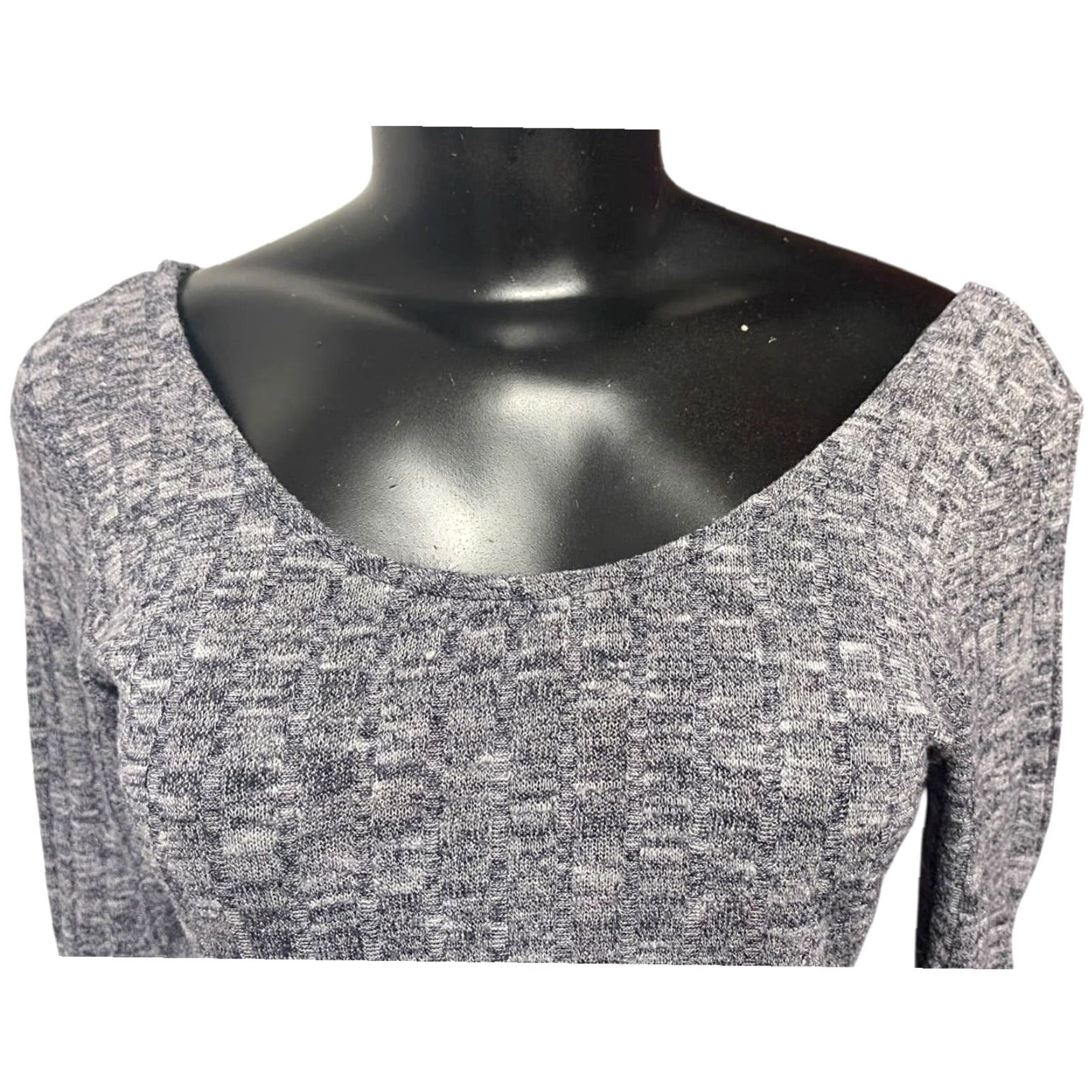 Vintage Ultra Flirt T-Shirt Womens Ribbed Fitted Marled Purple Scoop Neck M Medium Size M / US 6-8 / IT 42-44 - 5 Thumbnail