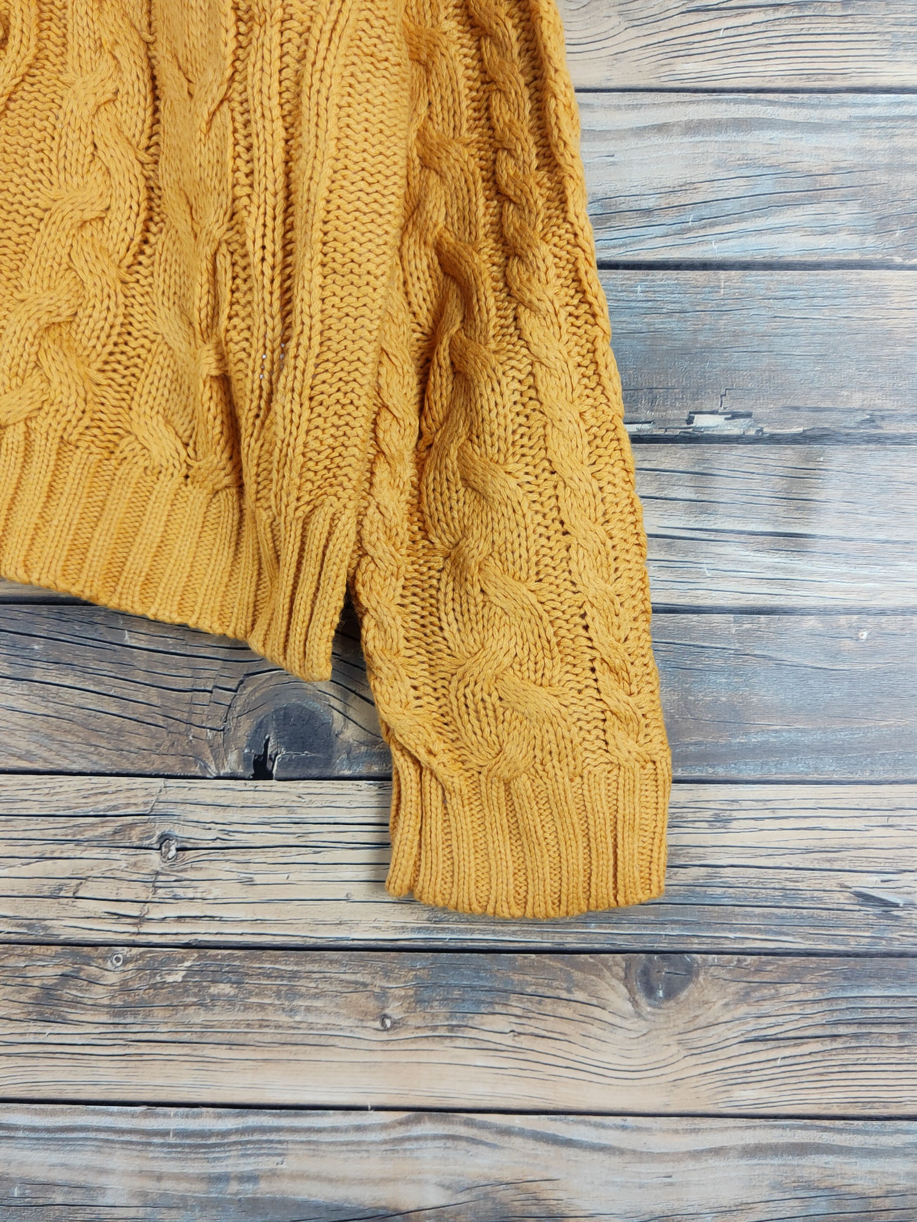 Aran Isles Knitwear Lowrys Farm Mustard Knitwear Sweatshirts #W1677 Size US M / EU 48-50 / 2 - 6 Thumbnail