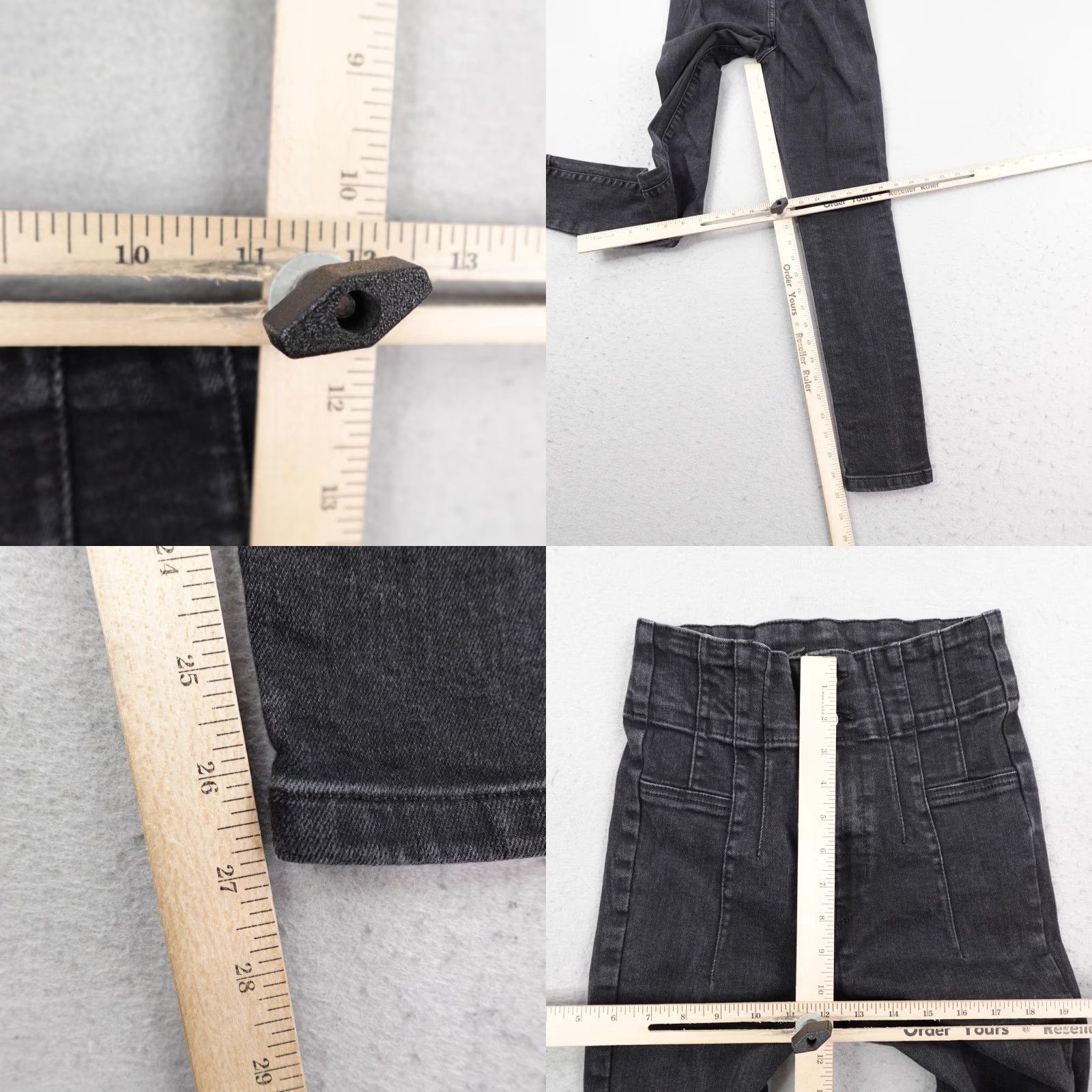 Vintage Free People Jeans Women 28 Black High Rise Jayde Skinny We The Free Dark Shadows Size 28" / US 6 / IT 42 - 8 Thumbnail