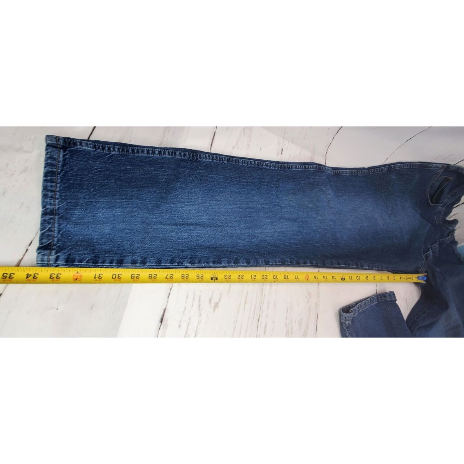 Wrangler Wrangler Rugged Wear Jeans Men 42x34 Blue Straight Denim Work 35002AB Silk? Size US 42 / EU 58 - 3 Thumbnail