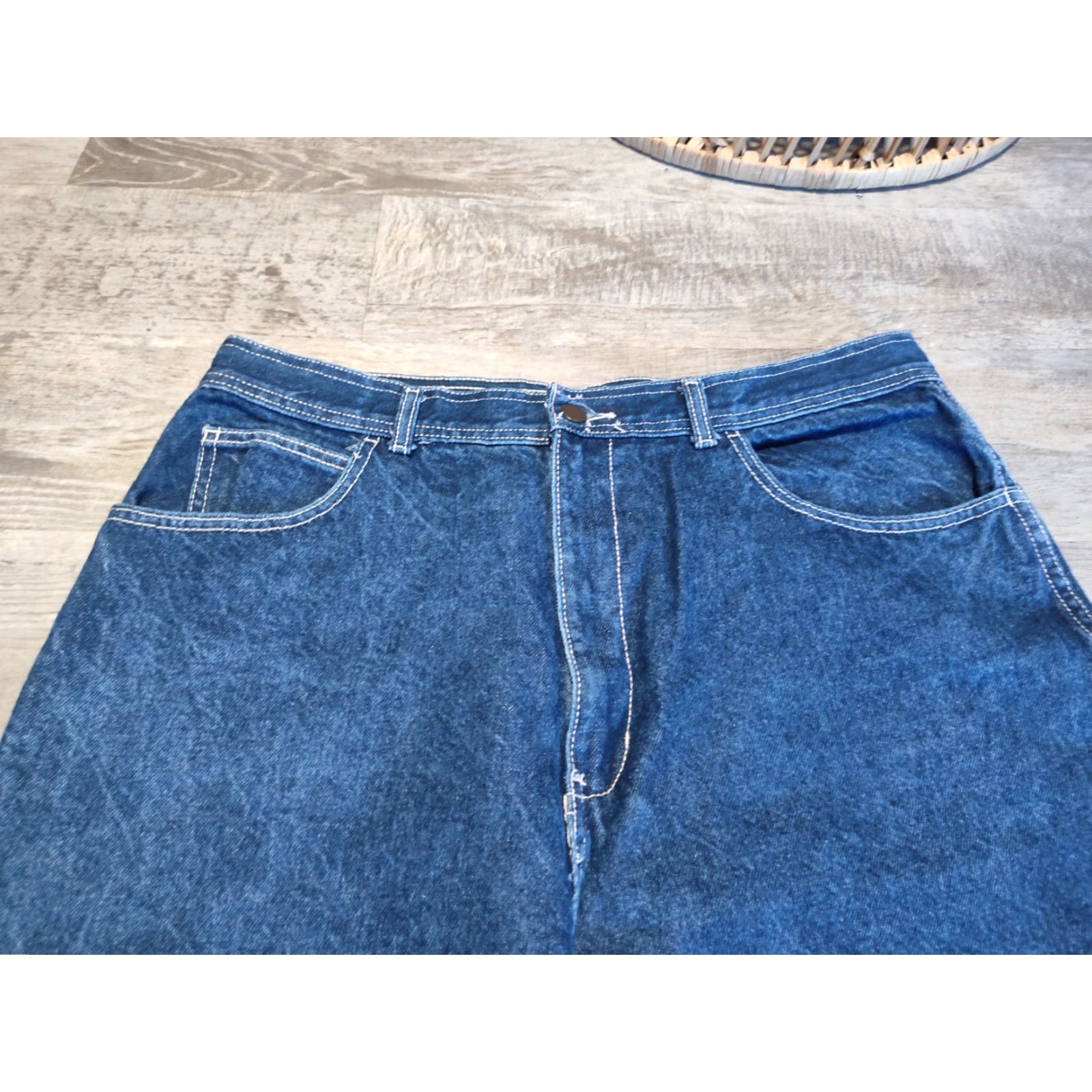 Vintage VINTAGE JM Jeanswear Jeans Mens Relaxed Fit 36x30 Blue Cotton Jeanswear 90s Mens Jeans Size US 36 / EU 52 - 4 Thumbnail