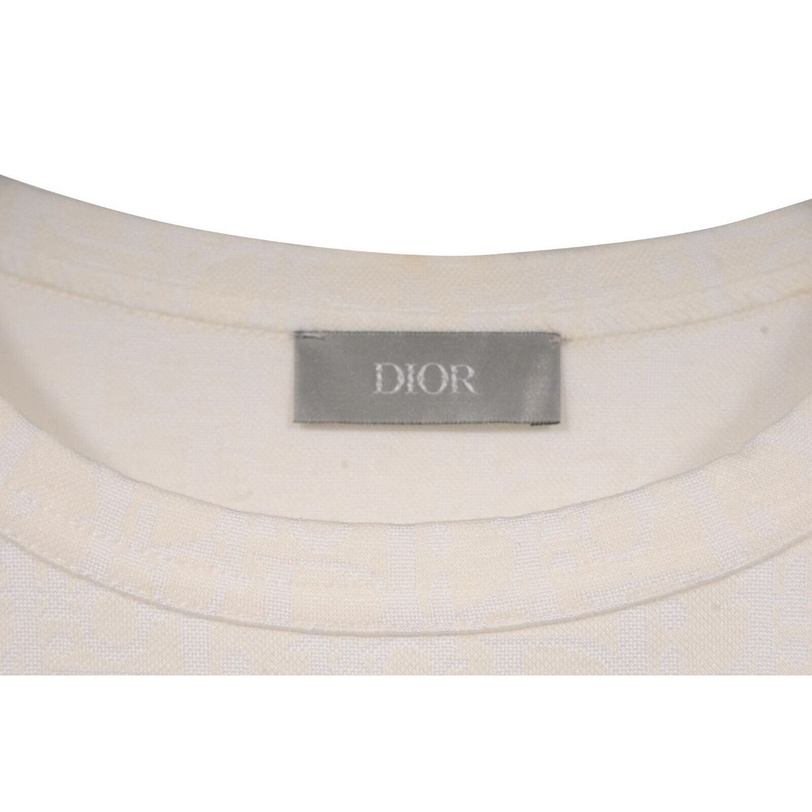 Dior Gradient Oblique Logo T Shirt Medium White Blue Size US M / EU 48-50 / 2 - 6 Thumbnail
