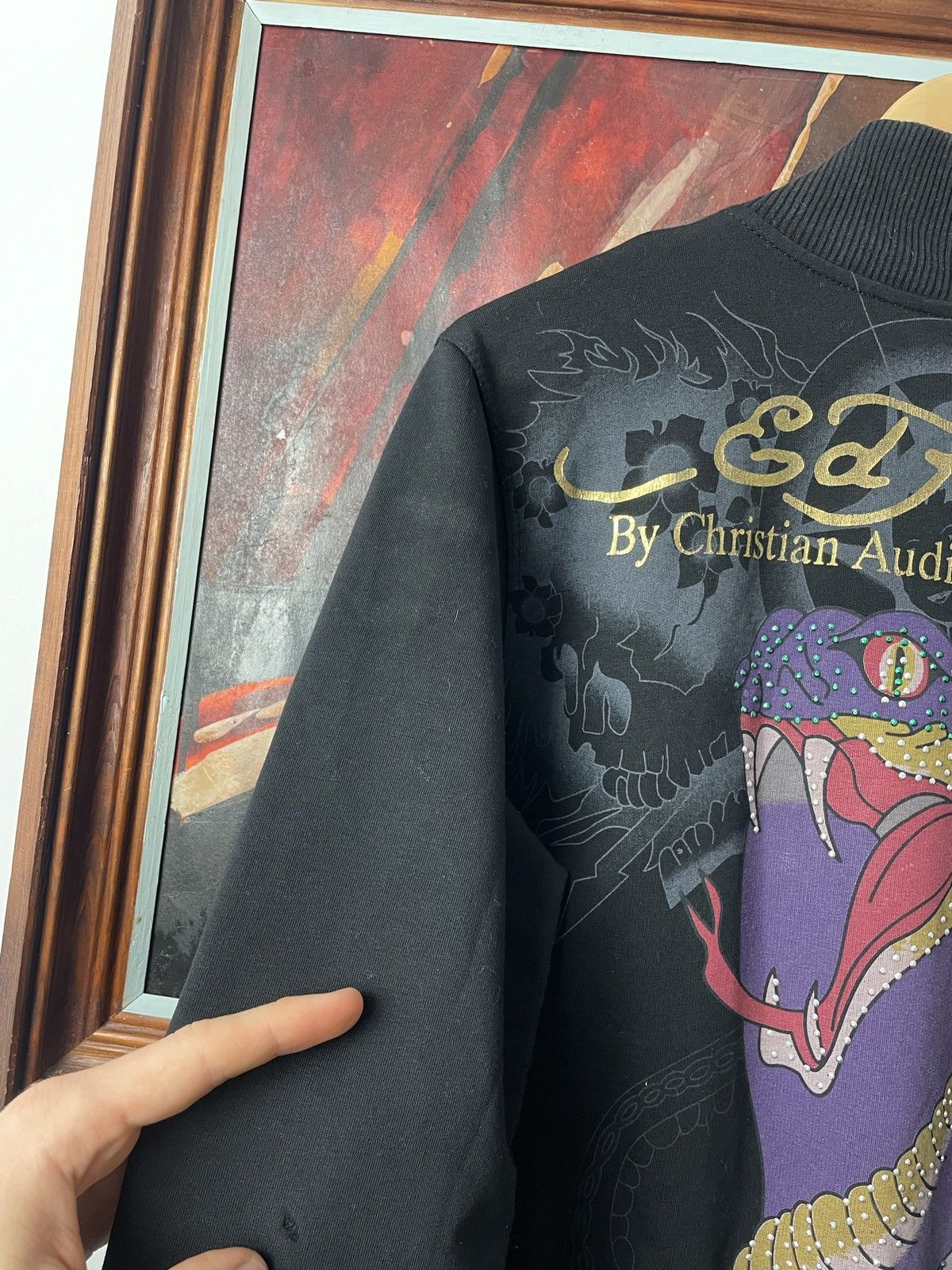Ed Hardy Vintage Y2k Ed Hardy Christian Audigier Zip Track Top Hype Size US M / EU 48-50 / 2 - 4 Thumbnail