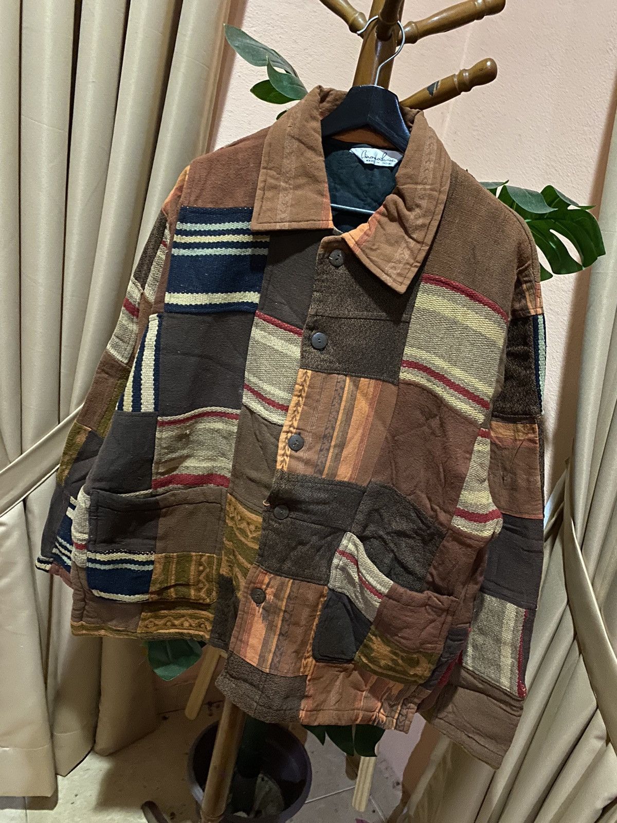 Other Patchwork Vintage Jacket by Anokhi, India-Made Cotton Coat Size US M / EU 48-50 / 2 - 2 Thumbnail