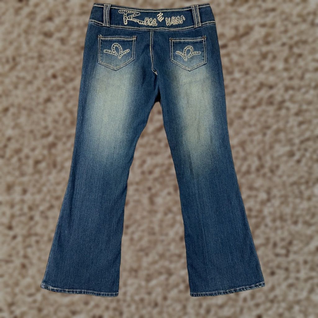 Rocawear Rocawear Jeans Womens 17 Blue Denim Bootcut Regular Fit Medium Wash Classic Western Style Girls Size 38" / US 16 / IT 52 - 1 Thumbnail
