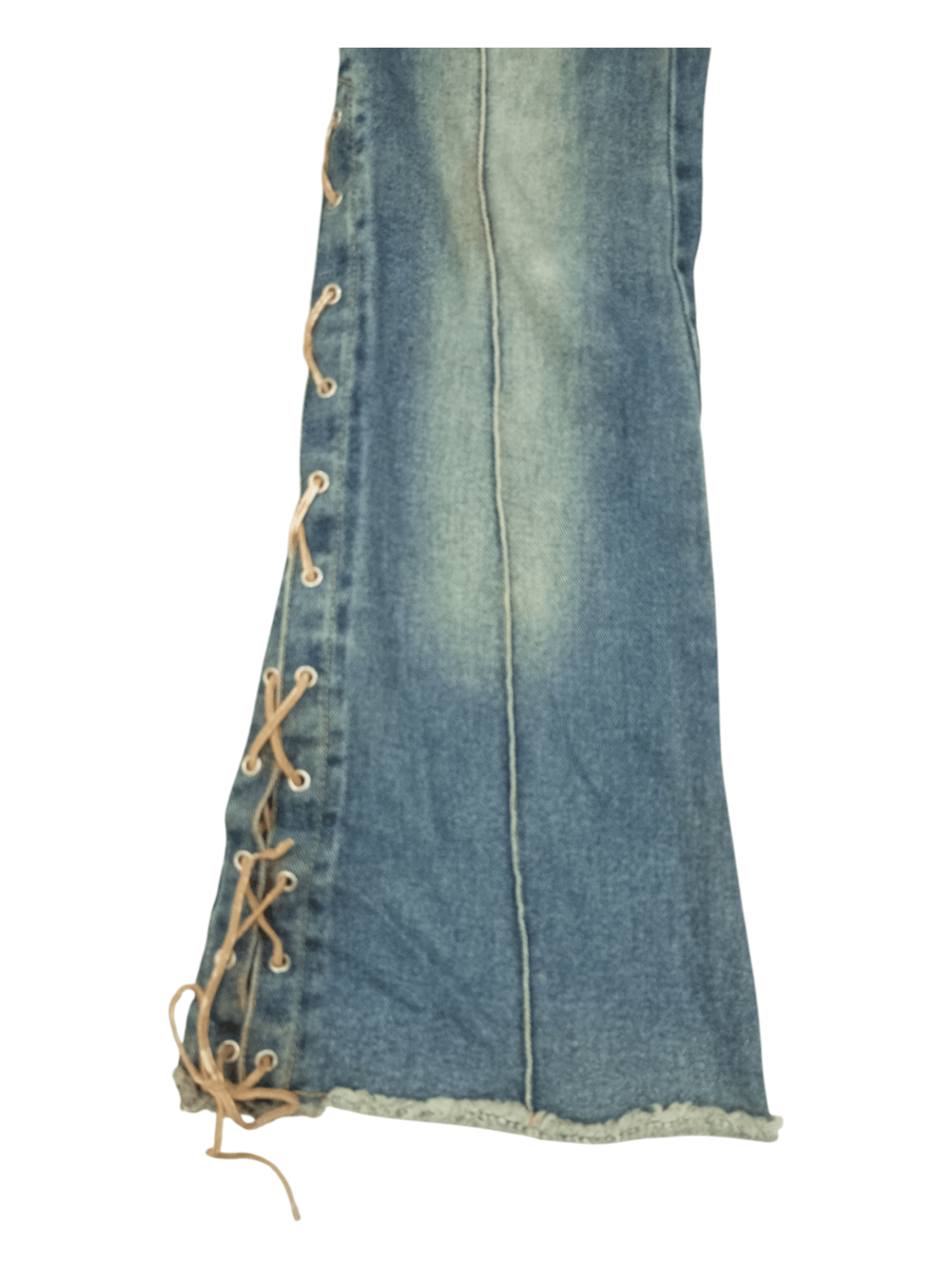 Jouex Aux Echecs Lace Up Mud Mad Flared Jeans