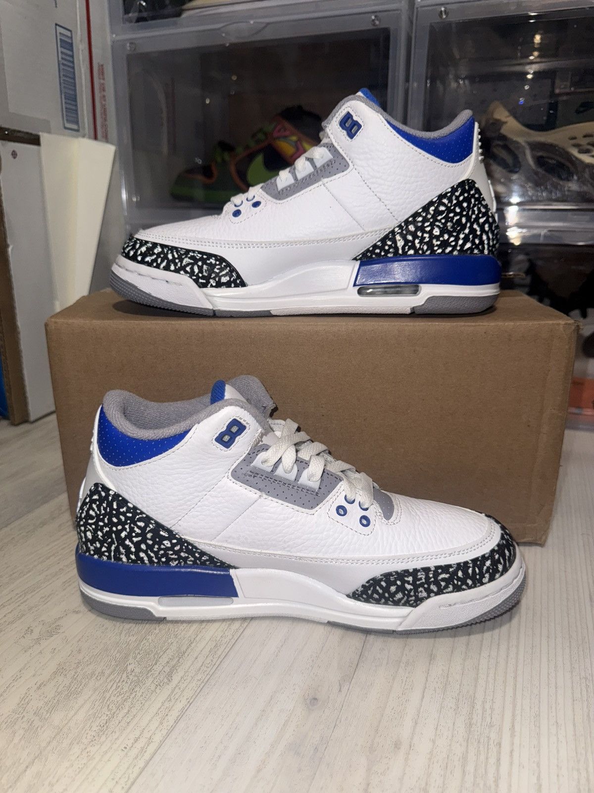 Jordan Brand Air Jordan 3 Retro GS Racer Blue Size US 7 / EU 40 - 3 Thumbnail