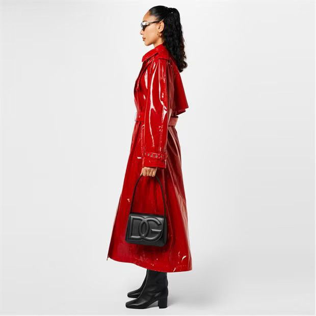 Dolce & Gabbana o1g2r1mq1024 Patent Trench Coat in Red Size XS / US 0-2 / IT 36-38 - 4 Thumbnail