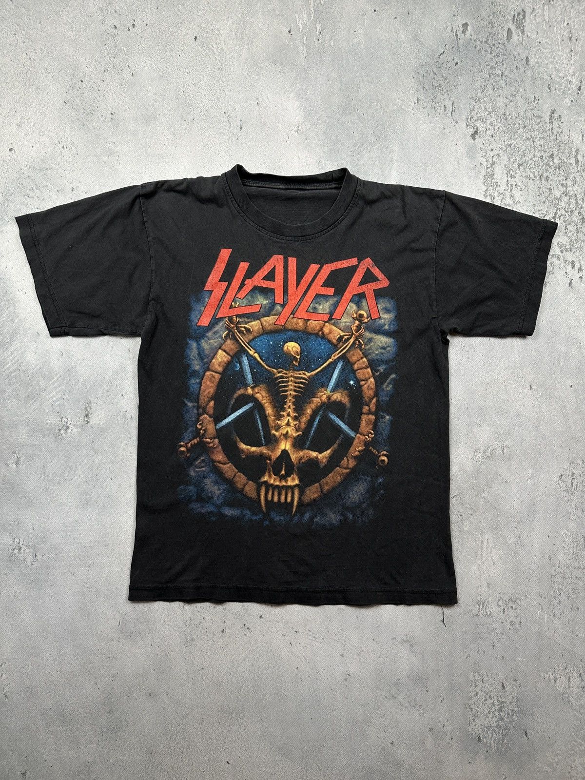 Slayer Vintage Slayer 90s T-Shirt Skeleton Pentagram Graphic Rare Size US M / EU 48-50 / 2 - 1 Thumbnail