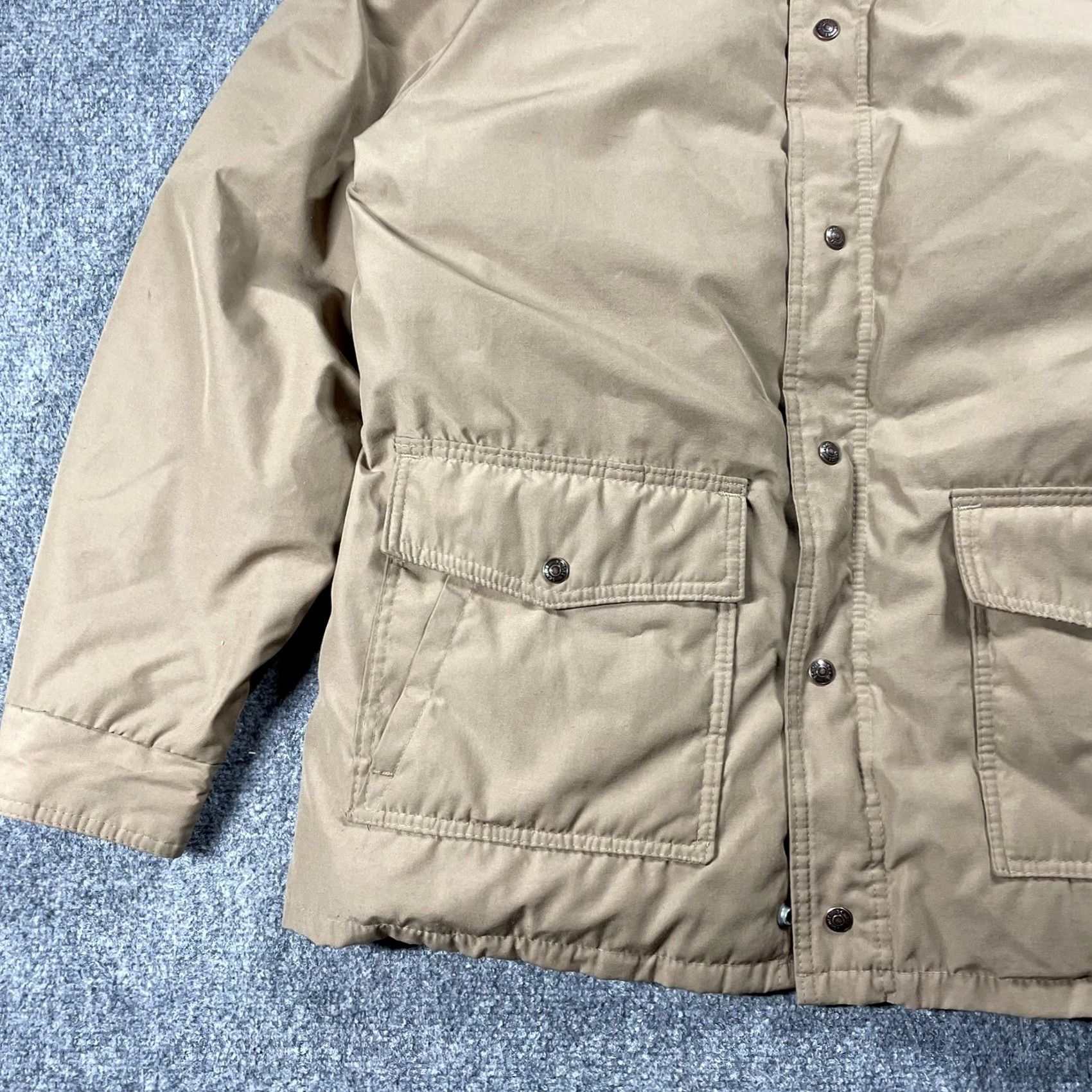 Schott VINTAGE Schott NYC Jacket Parka Hoodie Down Puffer Beige Men's XL L 70s Vintage Classic Casual Zip Hooded Quilted Nylon Down Filláticos Size US L / EU 52-54 / 3 - 3 Thumbnail