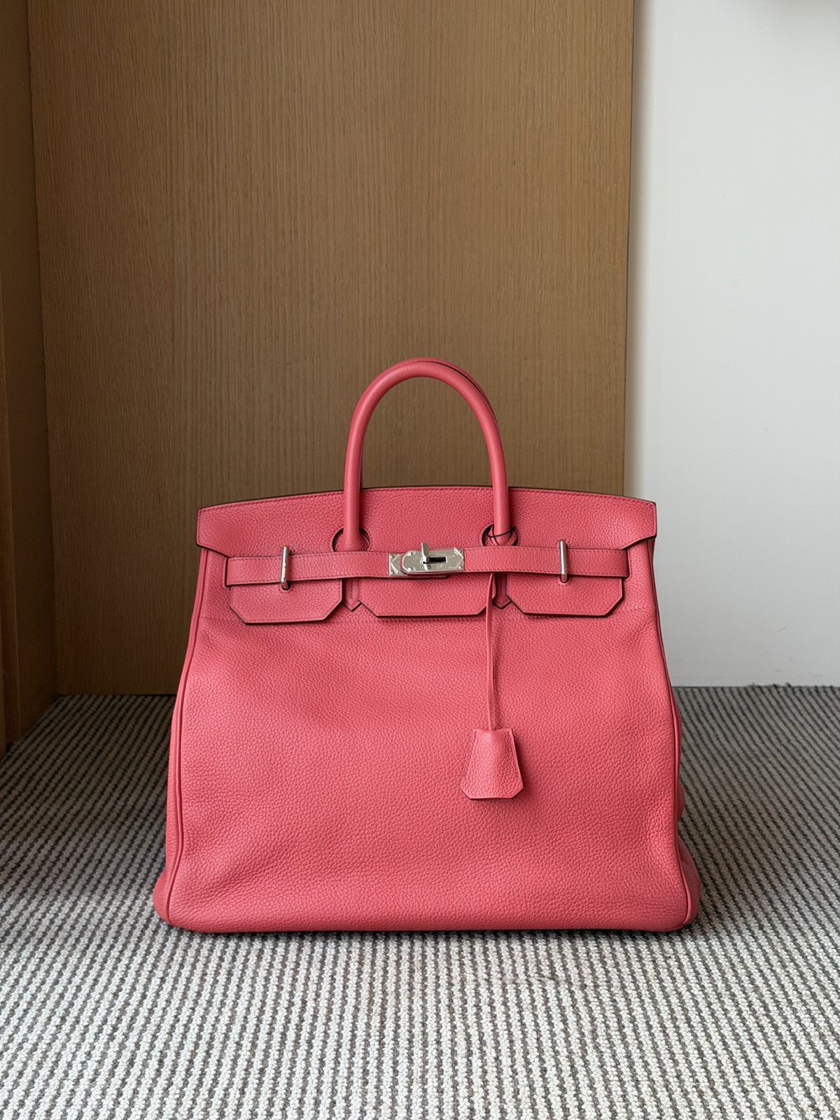 Hermes Hermes Bougainvillea Red Taurillon Clemence Hac 40 Handbag Size ONE SIZE - 3 Thumbnail