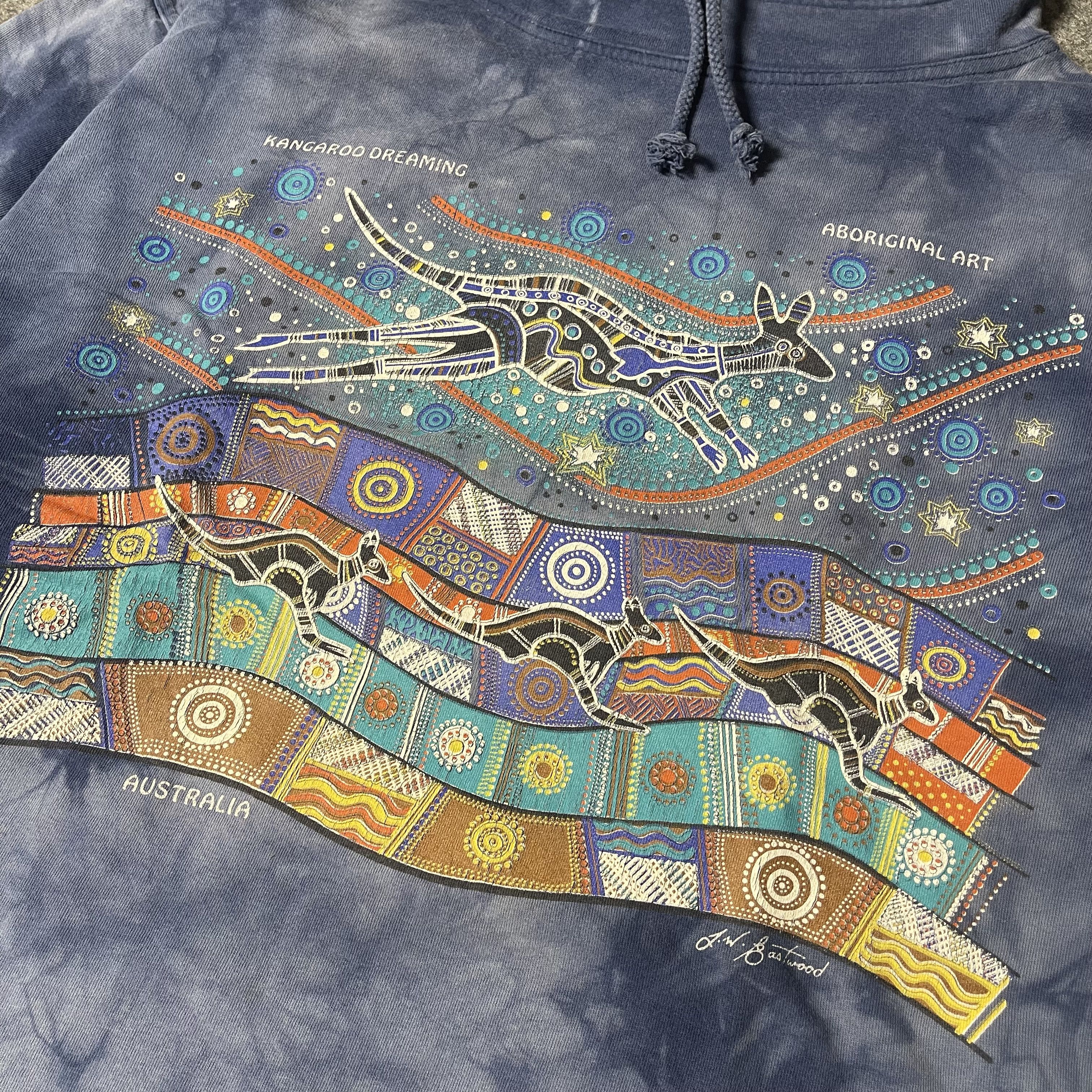 Other VIntage Sweatshirt Kangaroo Dreaming Aboriginal Art Size US L / EU 52-54 / 3 - 3 Thumbnail
